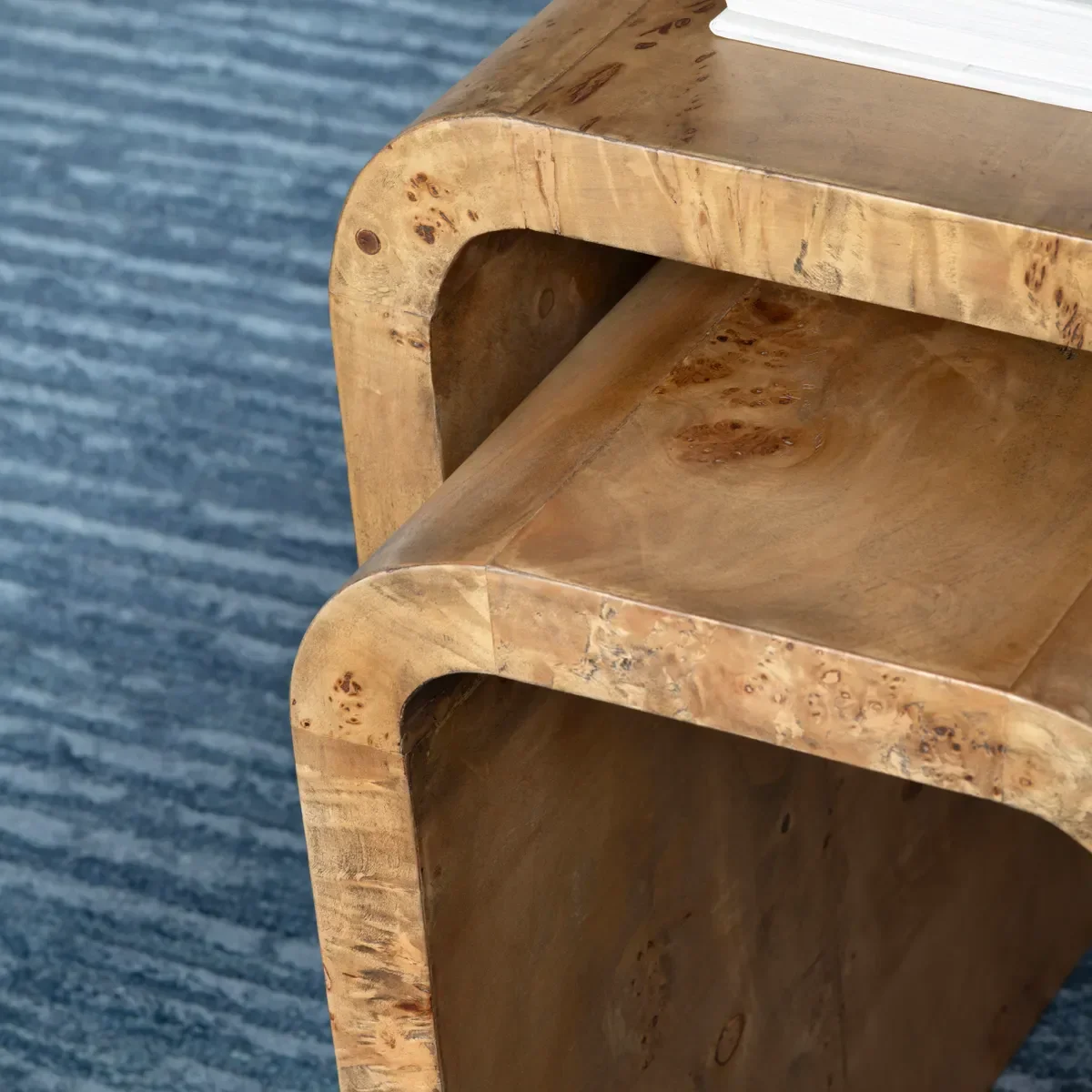 2 Piece Richmond Mappa Burl Nested Tables - Image 4