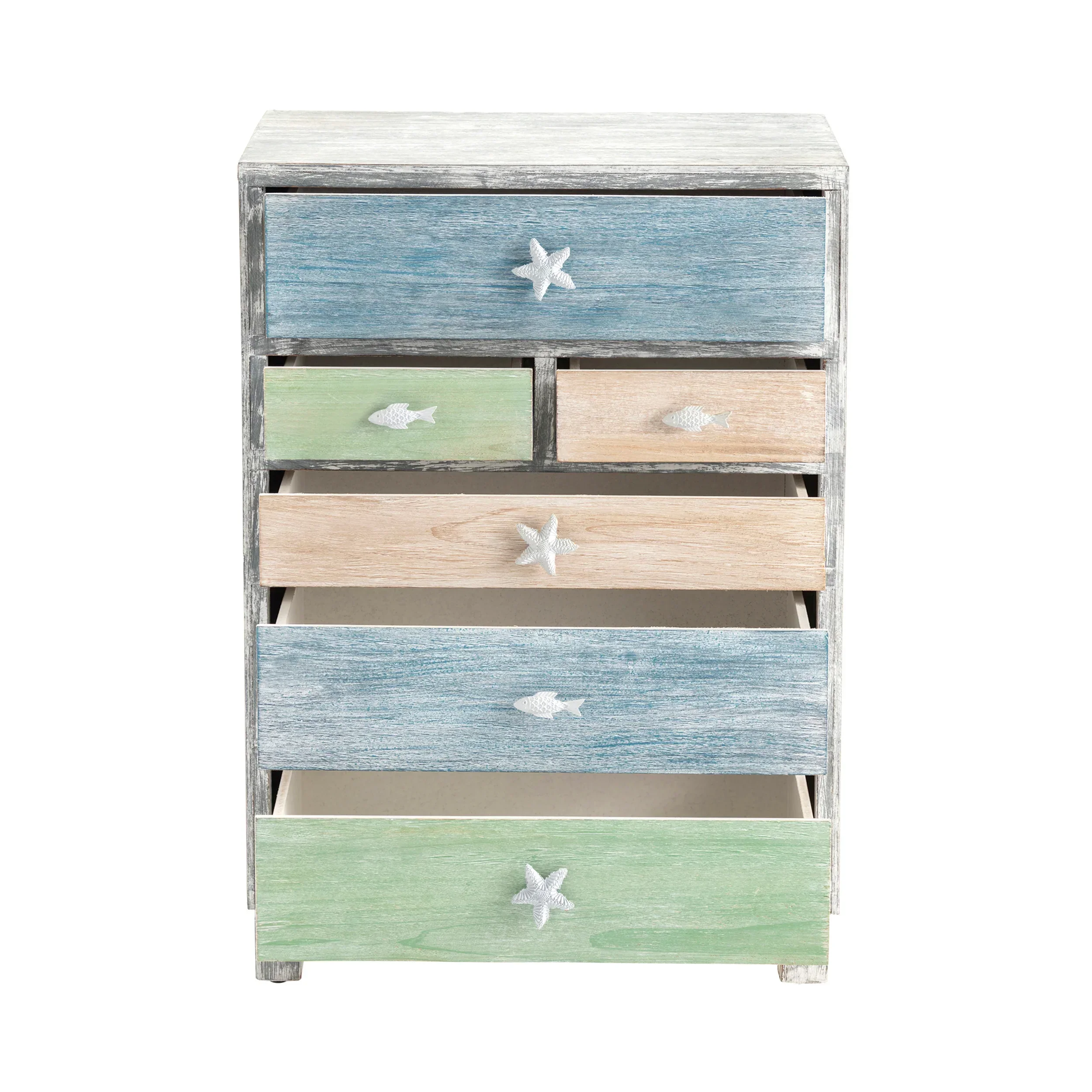 6-Drawer Weathered Accent Chest - Image 3