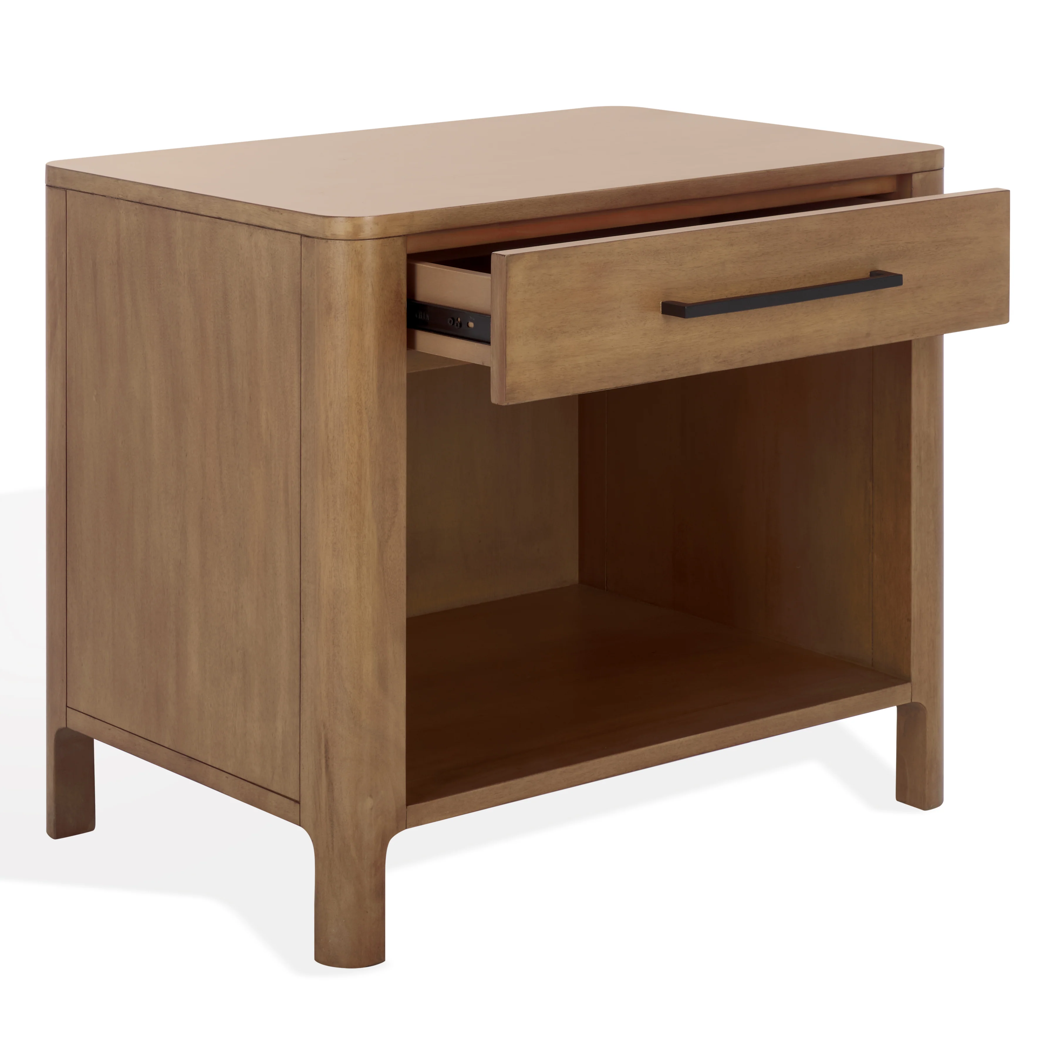 Abbiava 1 Drawer Wood Nightstand - Image 4