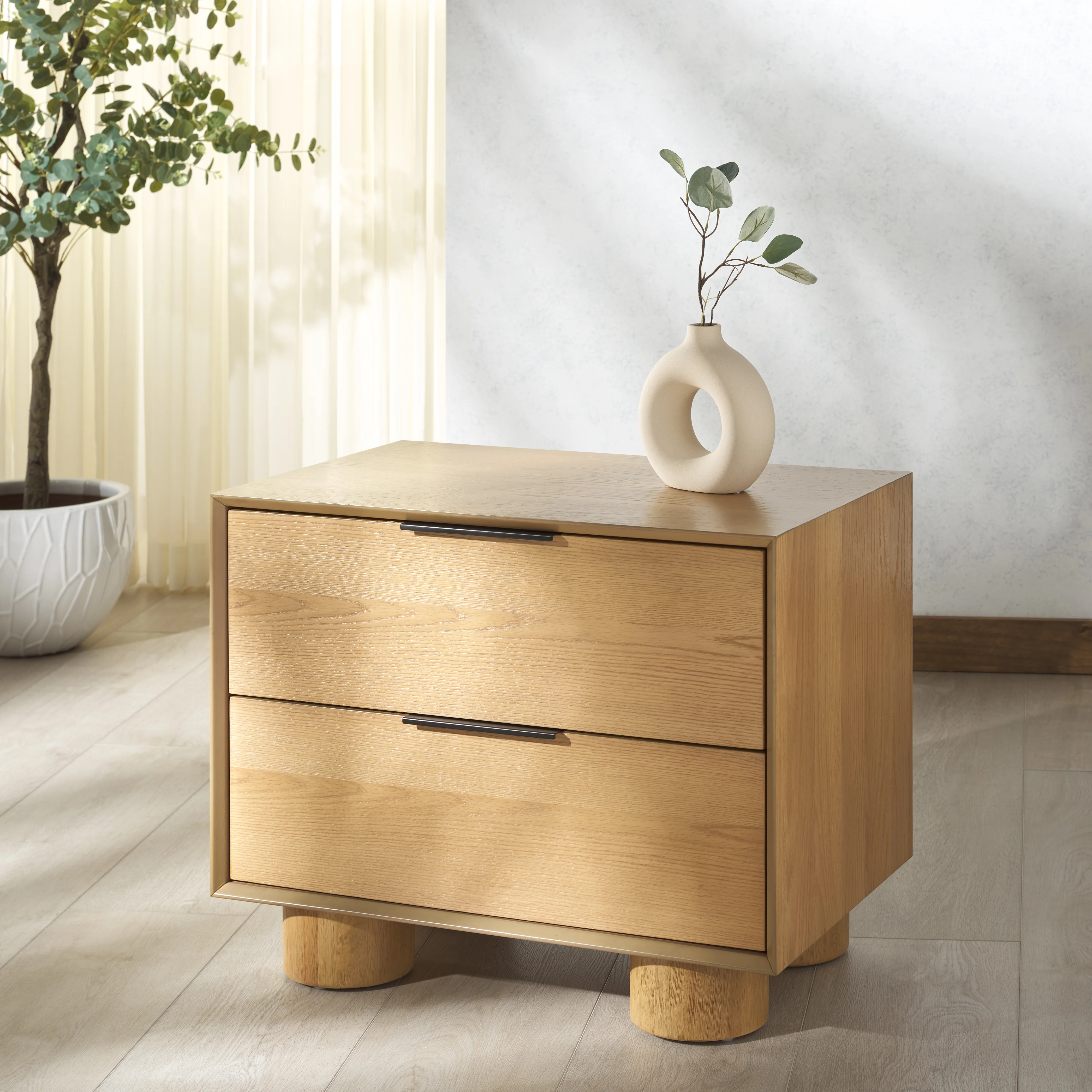 Addyson Wood 2 Drawer Nightstand - Image 2