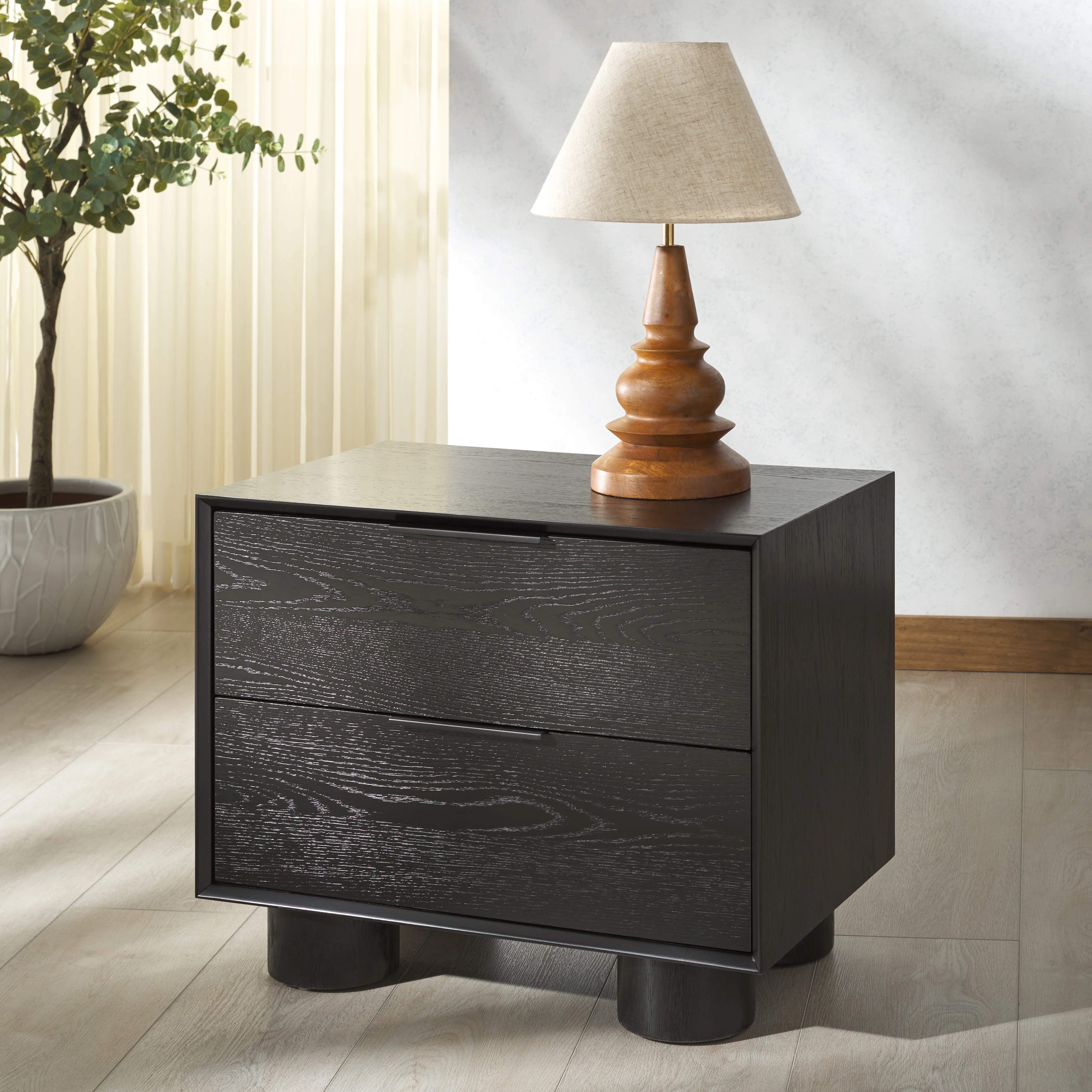 Addyson Wood 2 Drawer Nightstand - Image 4