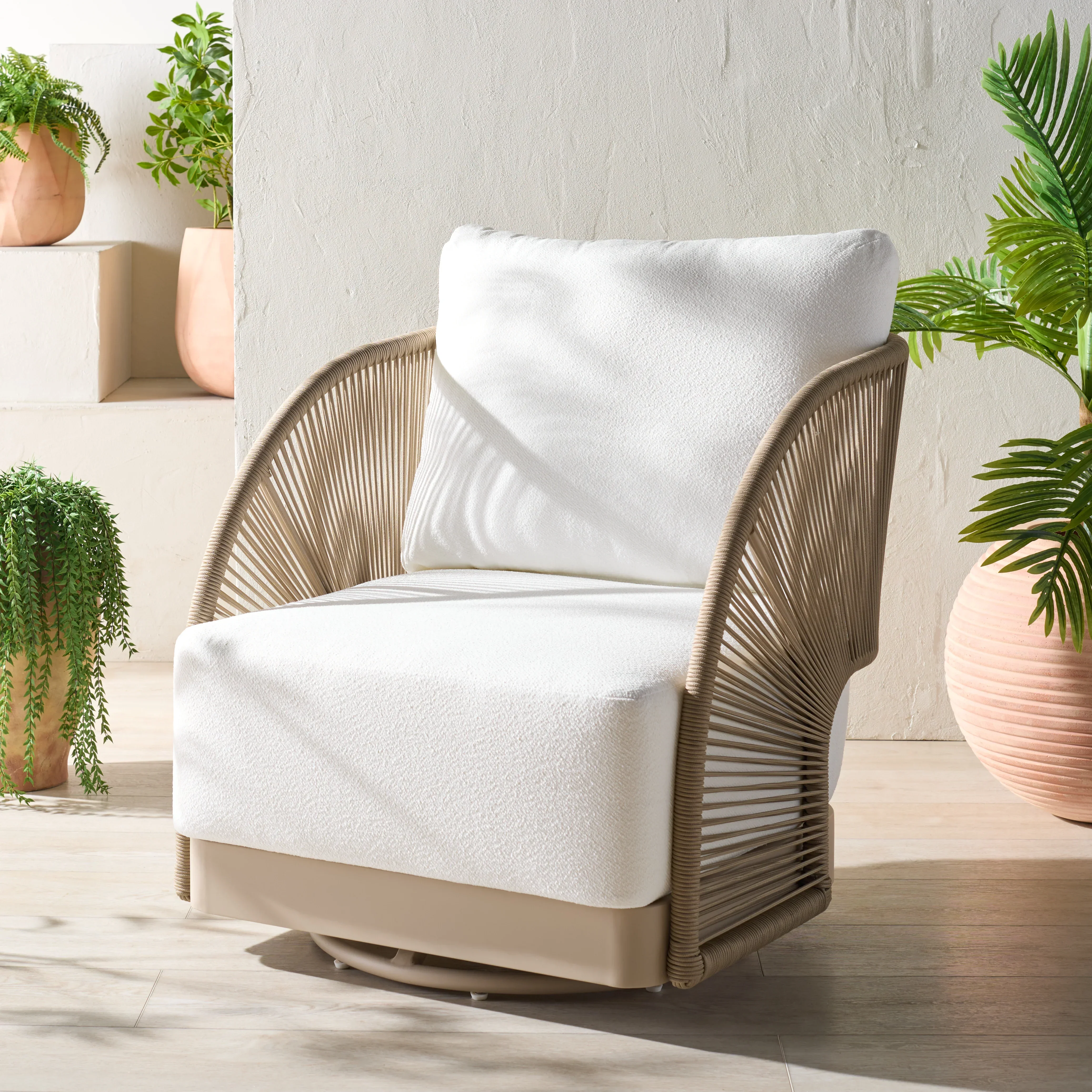 Adelandra Swivel Outdoor Chair - Image 2