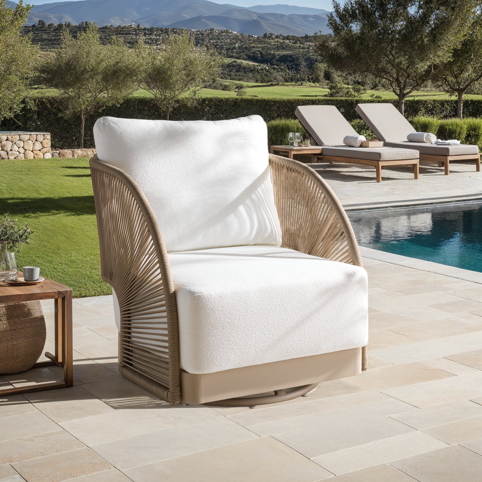 Adelandra Swivel Outdoor Chair - Image 3