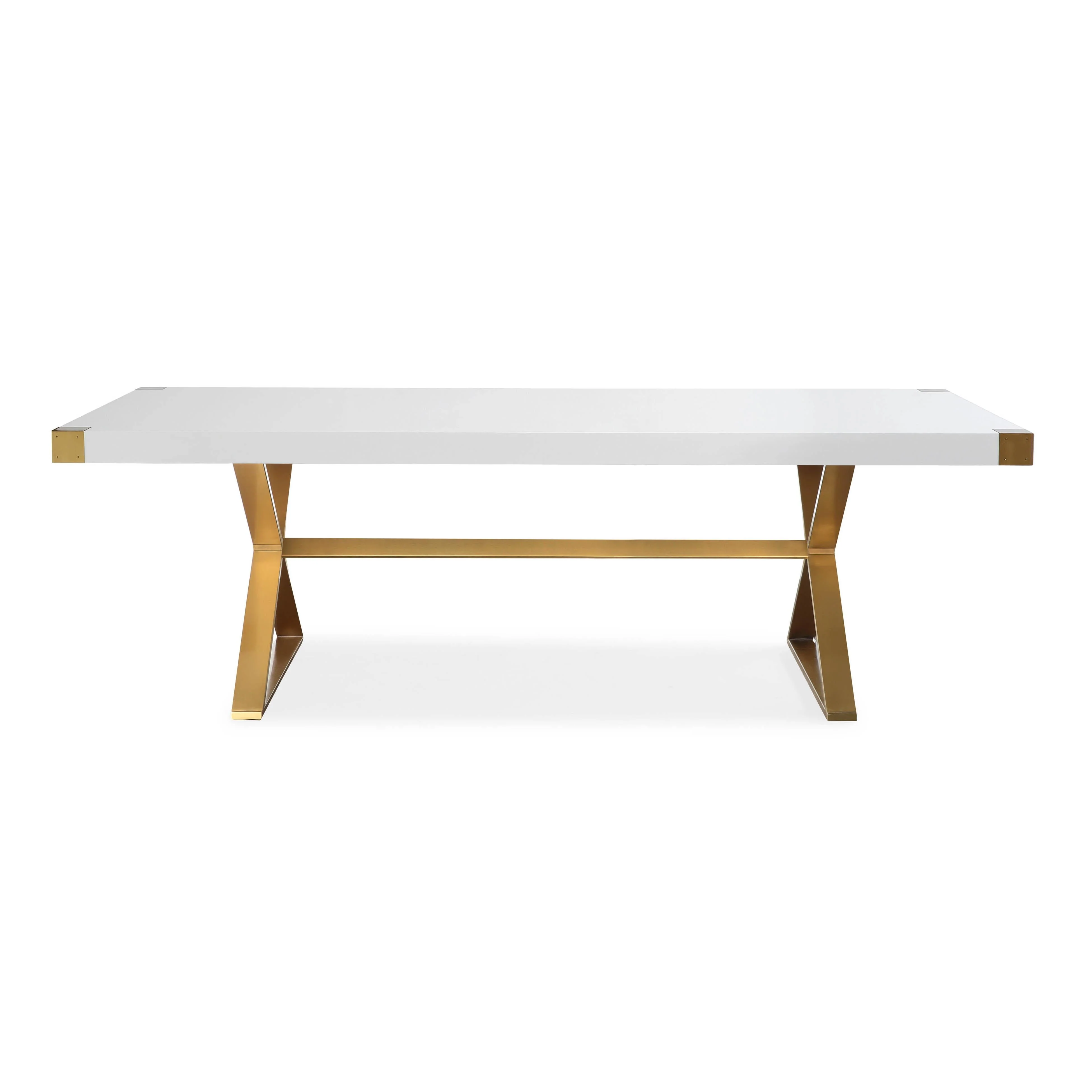 Adeline White Lacquer Dining Table - Image 3