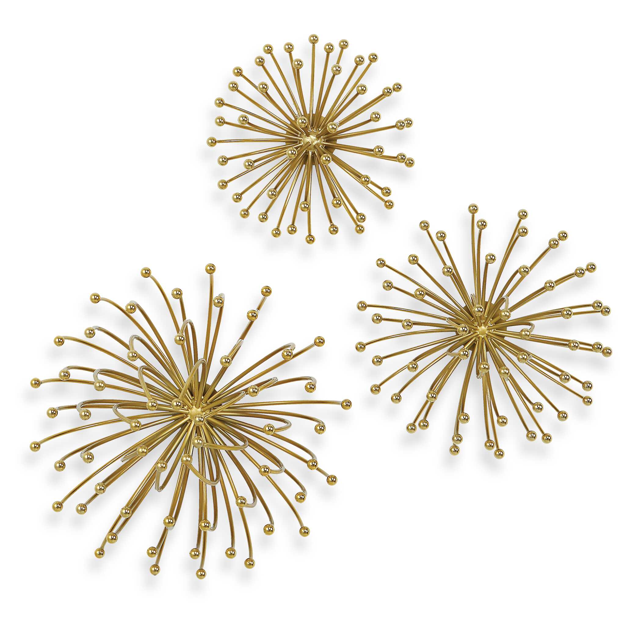 Aga Gold Metal Wall Decor - Set of 3