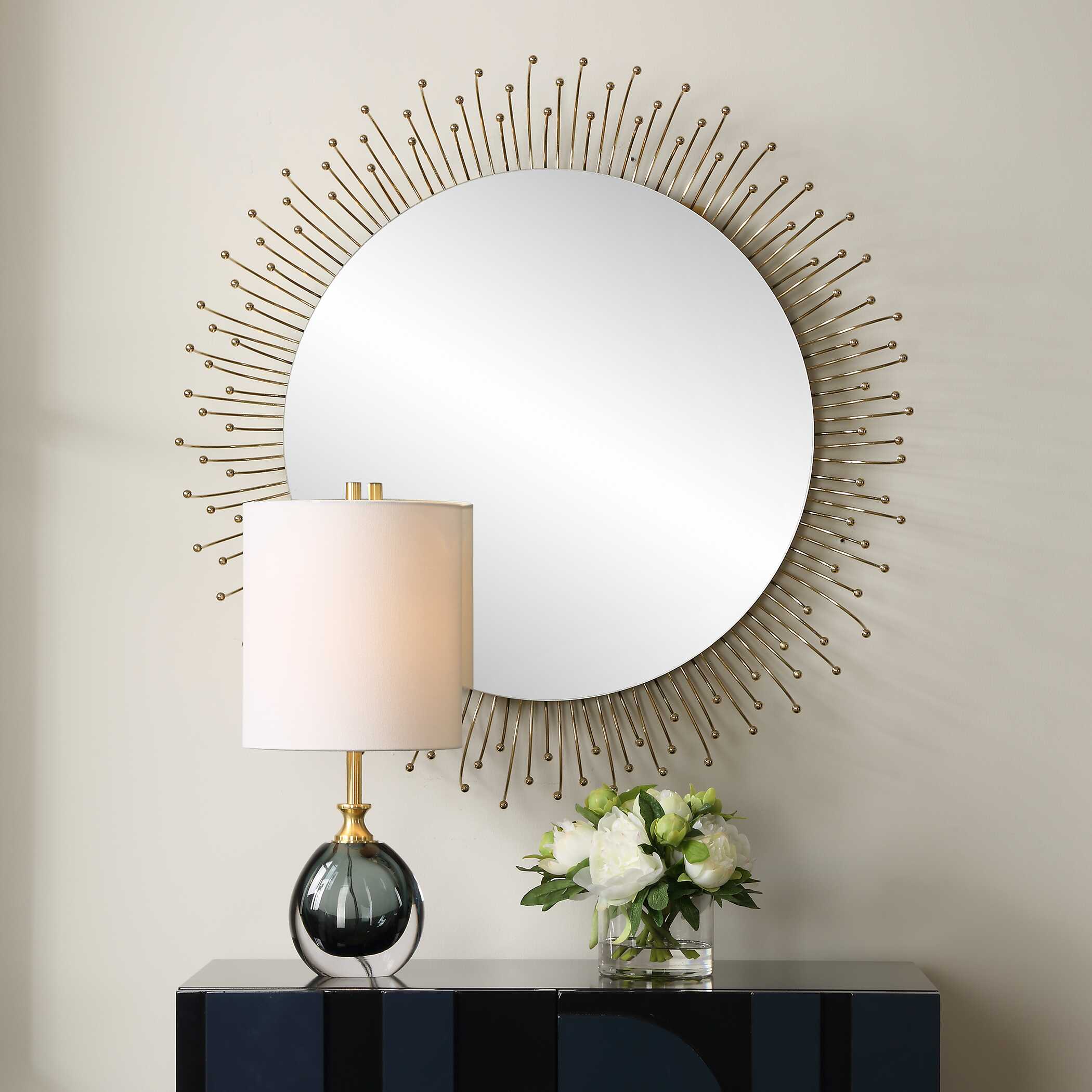 Aga Round Gold Mirror - Image 2