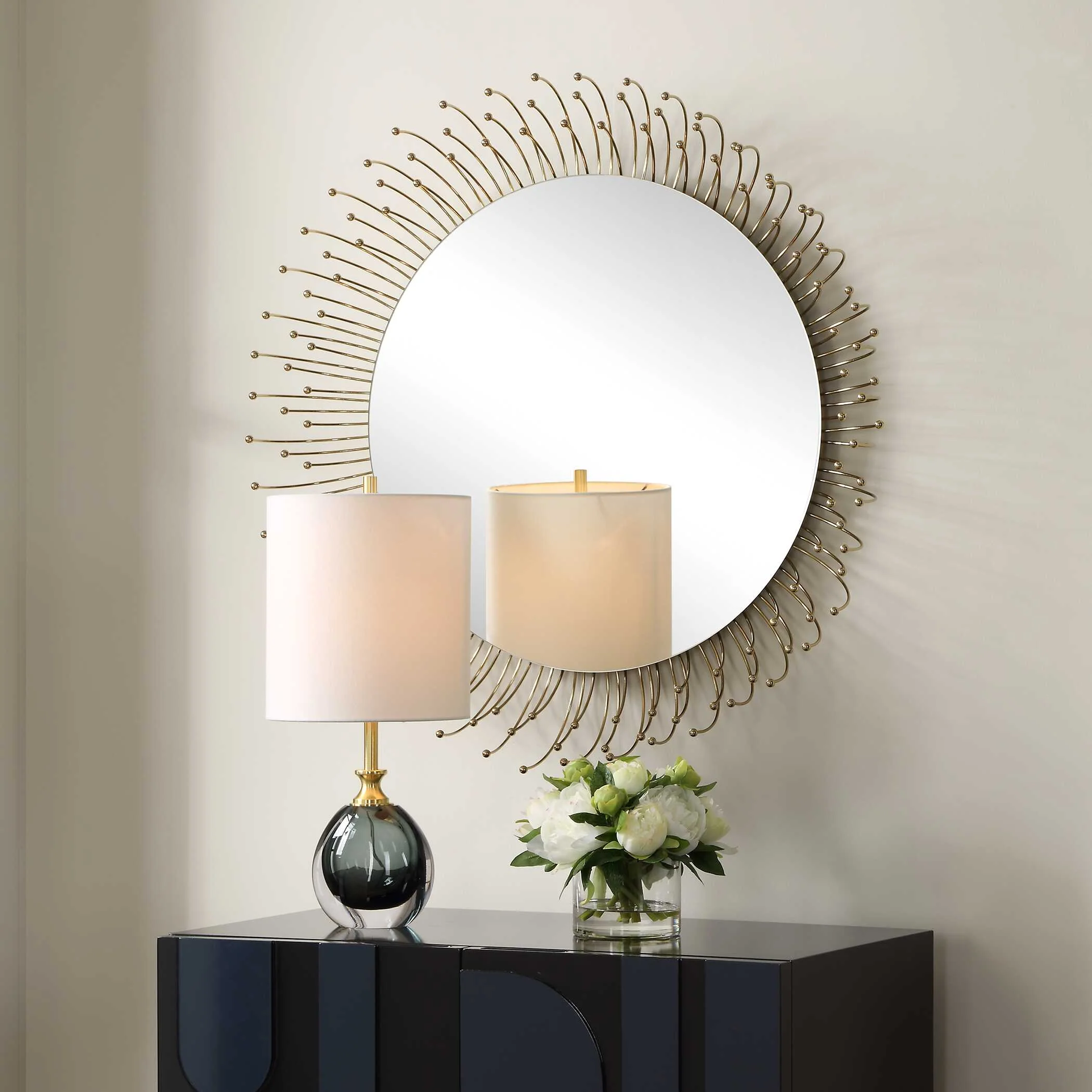 Aga Round Gold Mirror - Image 3