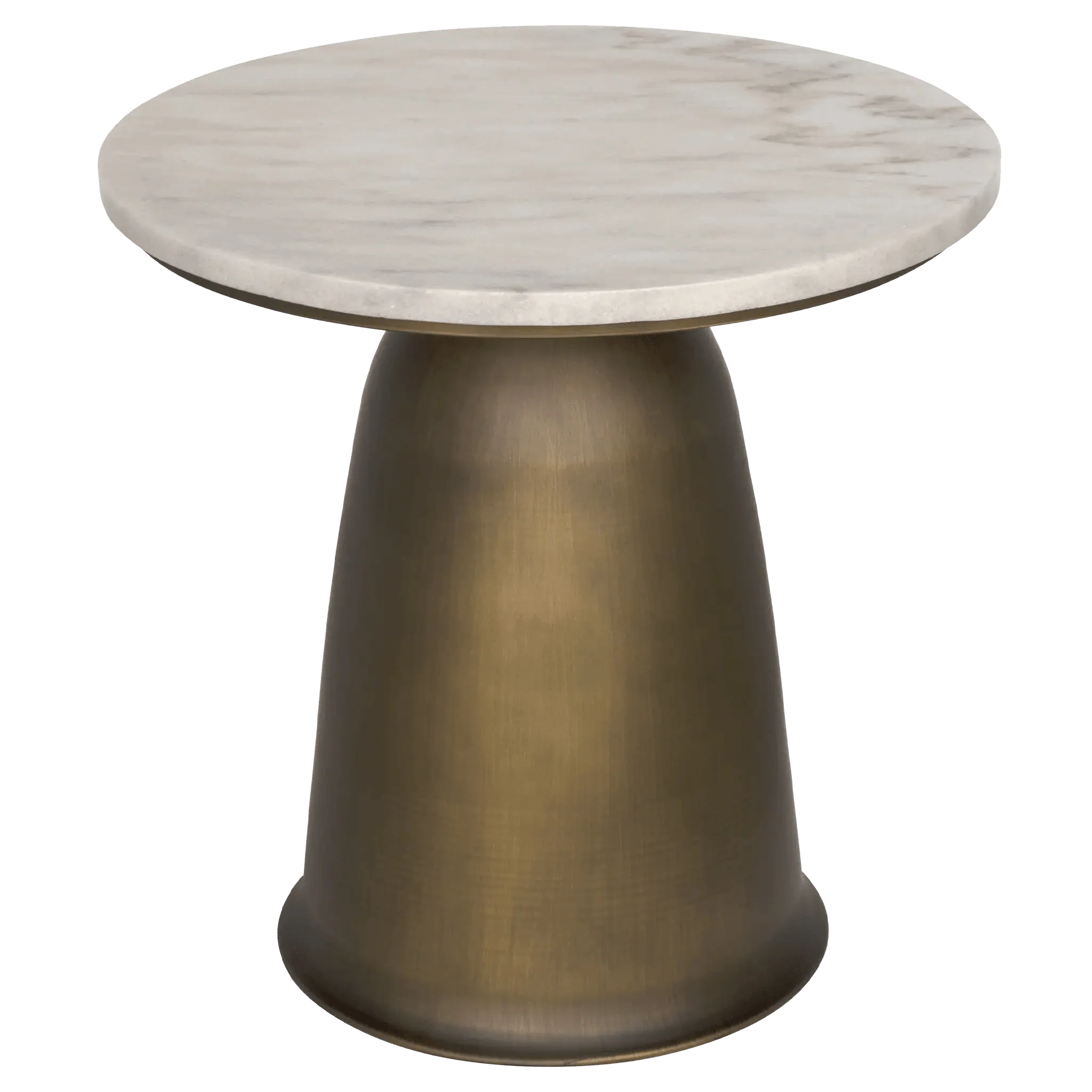 Aiden Side Table, Aged Brass