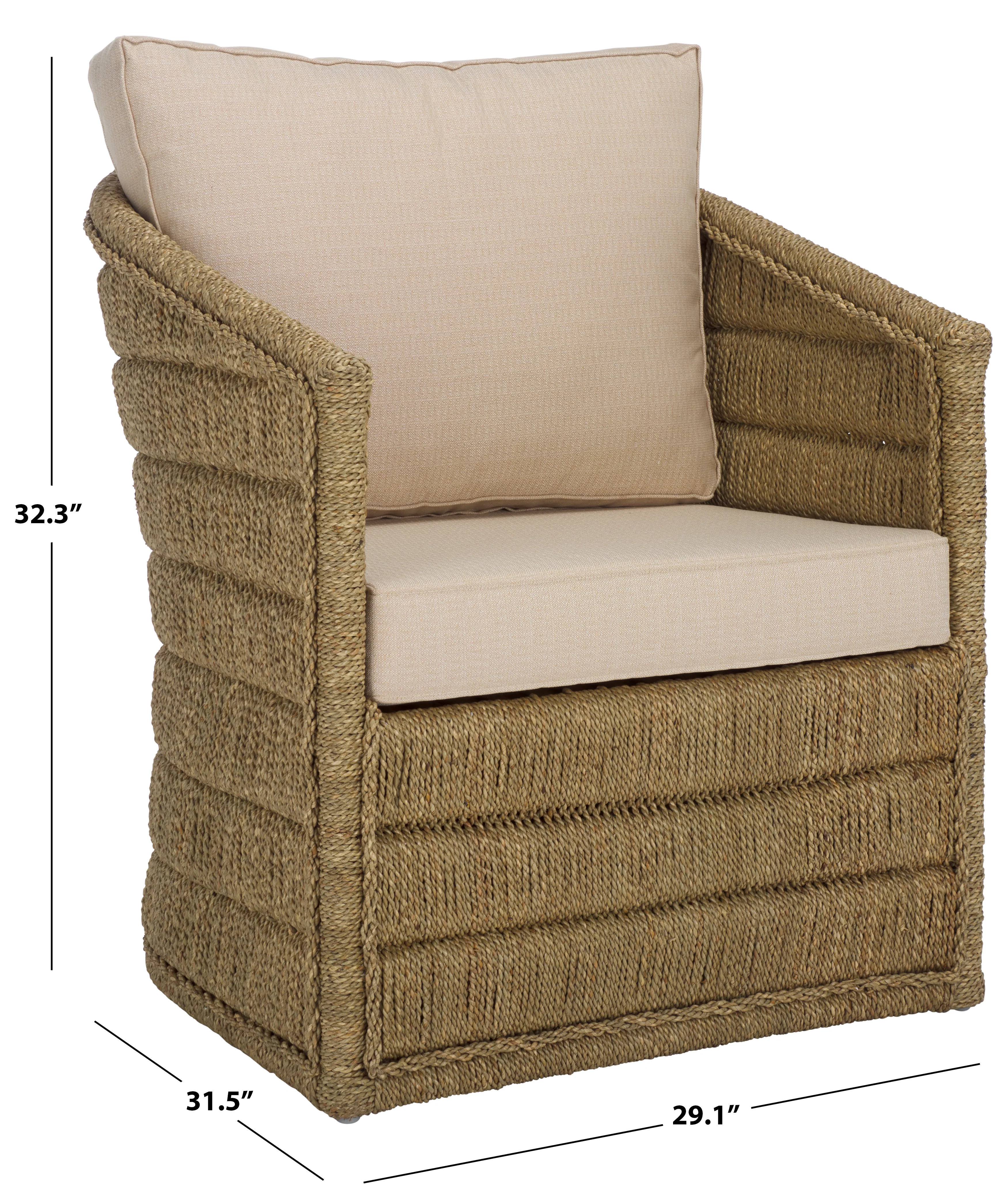 Aikan Woven Sea Grass Accent Chair - Image 5