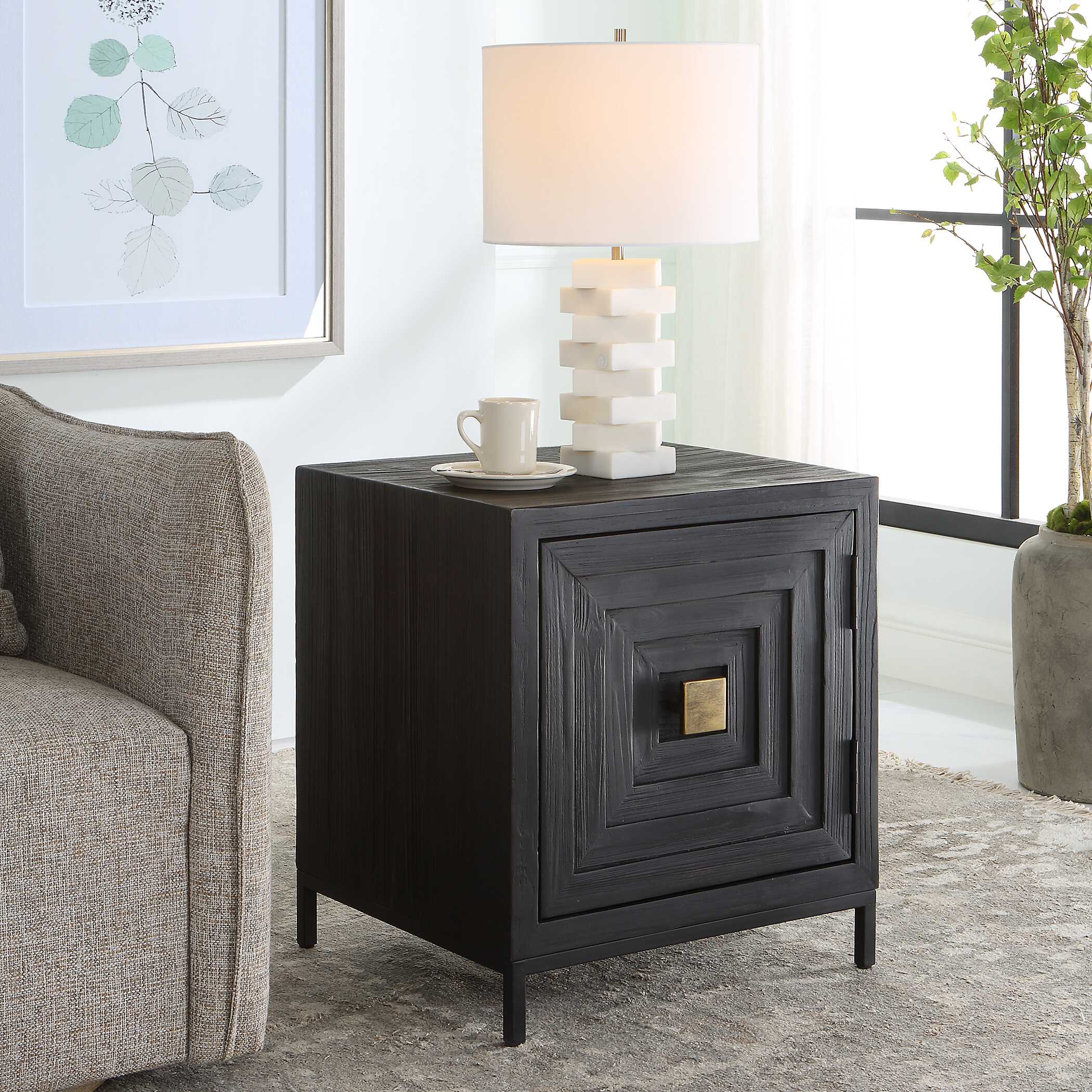 Aiken Geometric Cabinet / End Table - Image 2