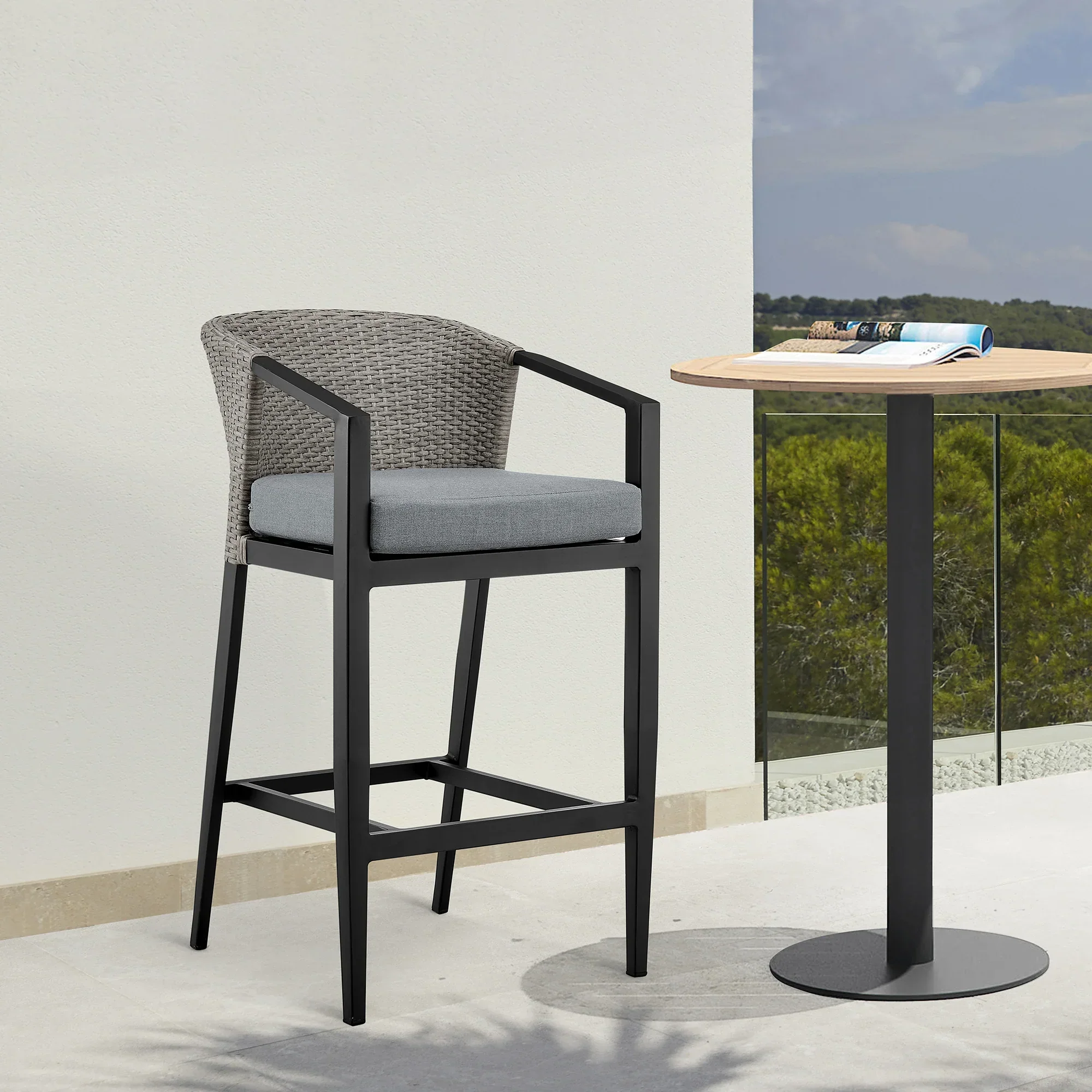 Aileen Outdoor Counter Stool - Set of 2 - Image 2