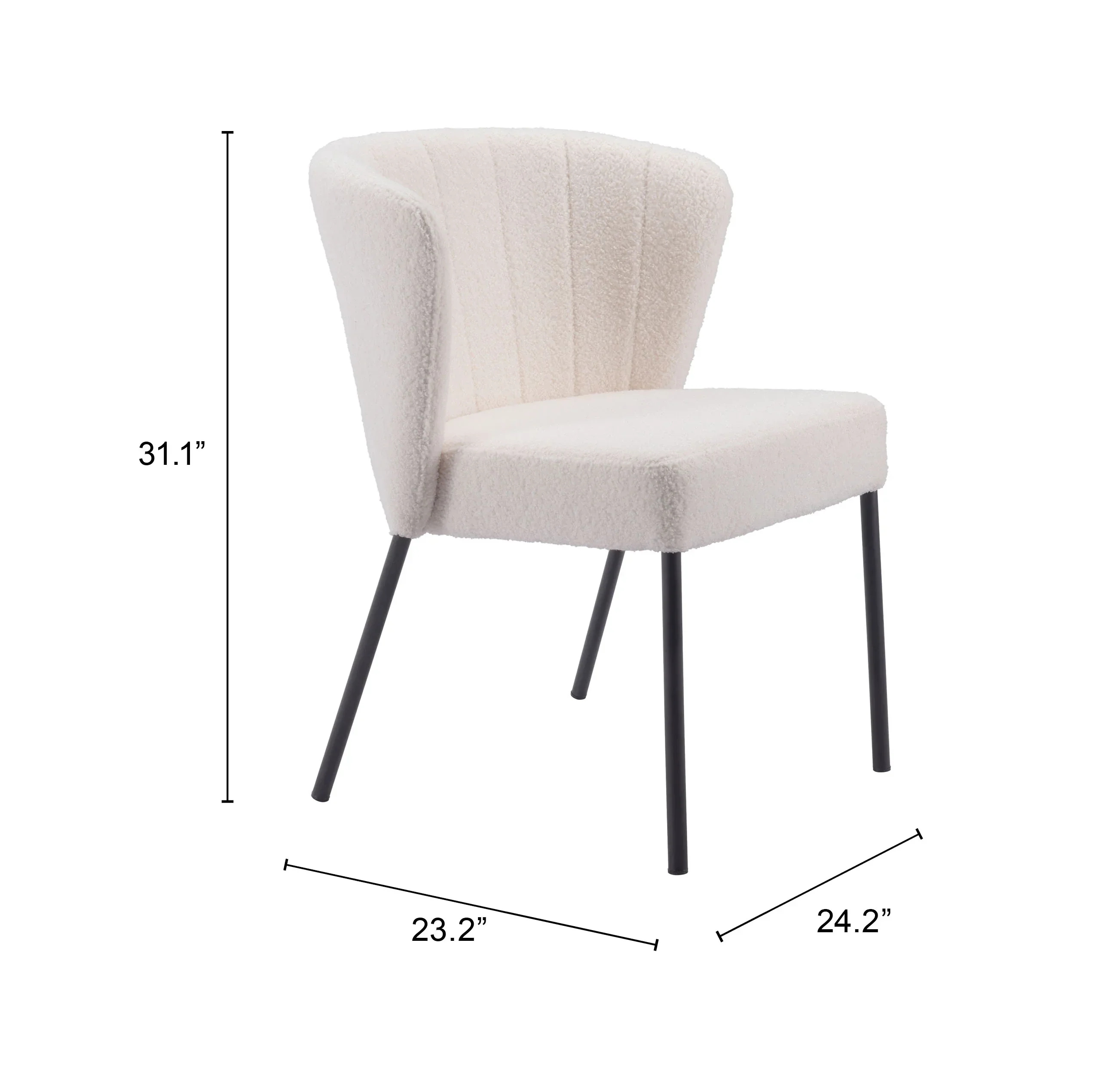 Aimee Dining Chair (Set of 2) Cream - Image 7