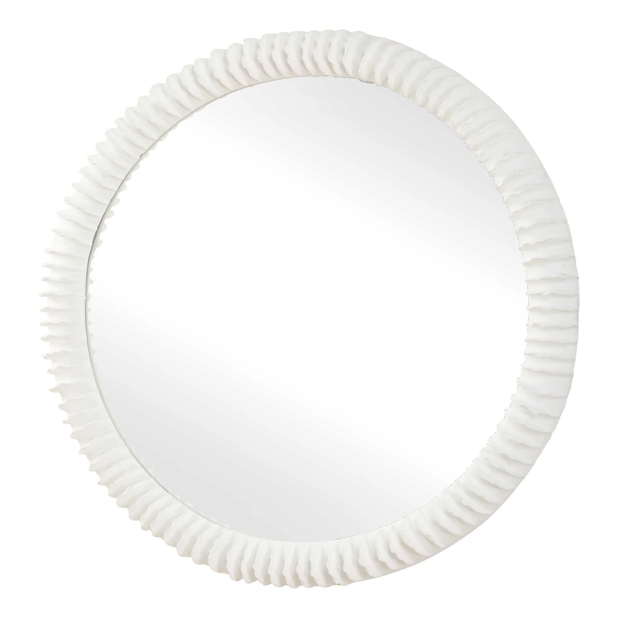 Akiko White Round Mirror - Image 4