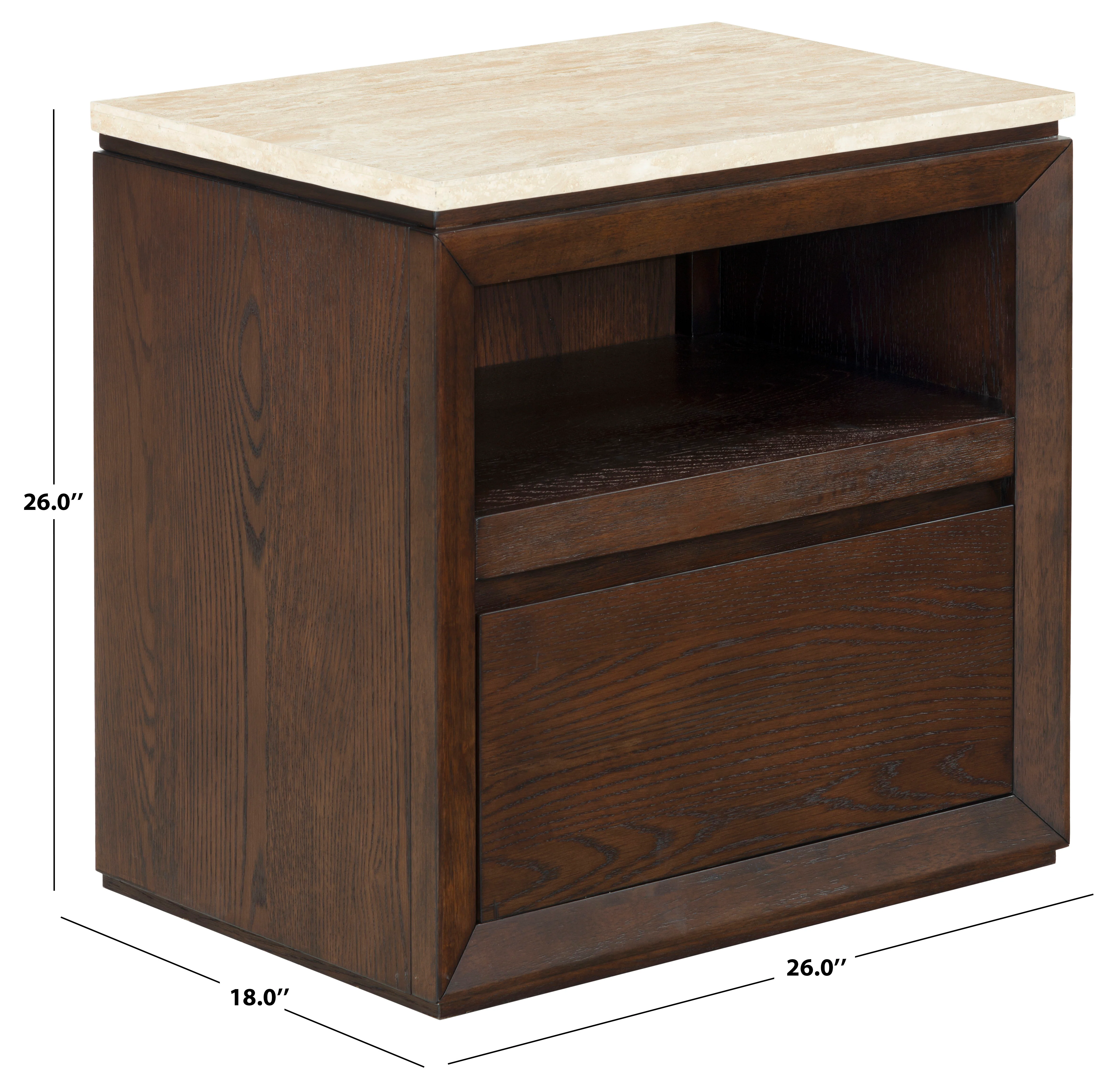 Alaura Travertine Top Nightstand - Image 16