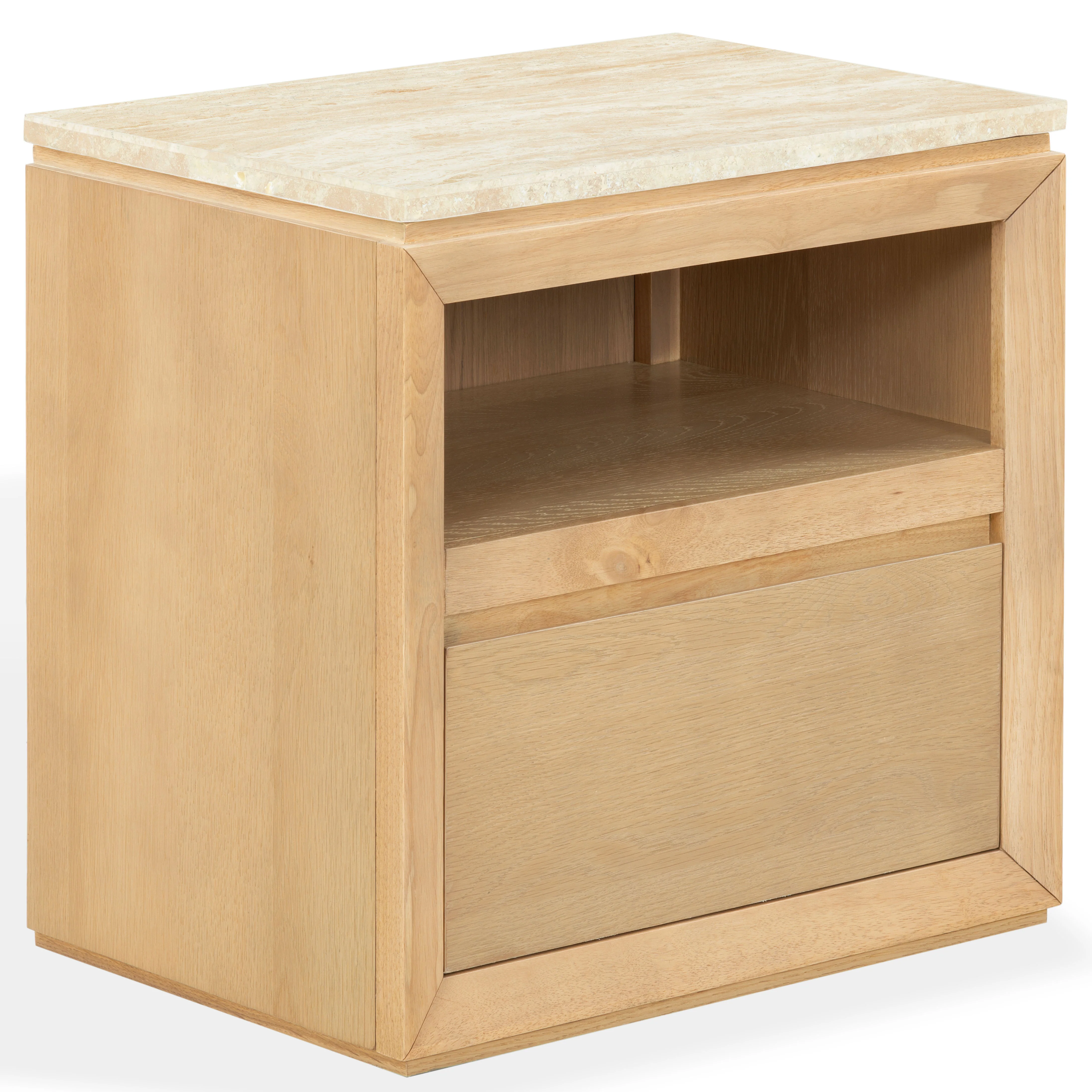 Alaura Travertine Top Nightstand - Image 3