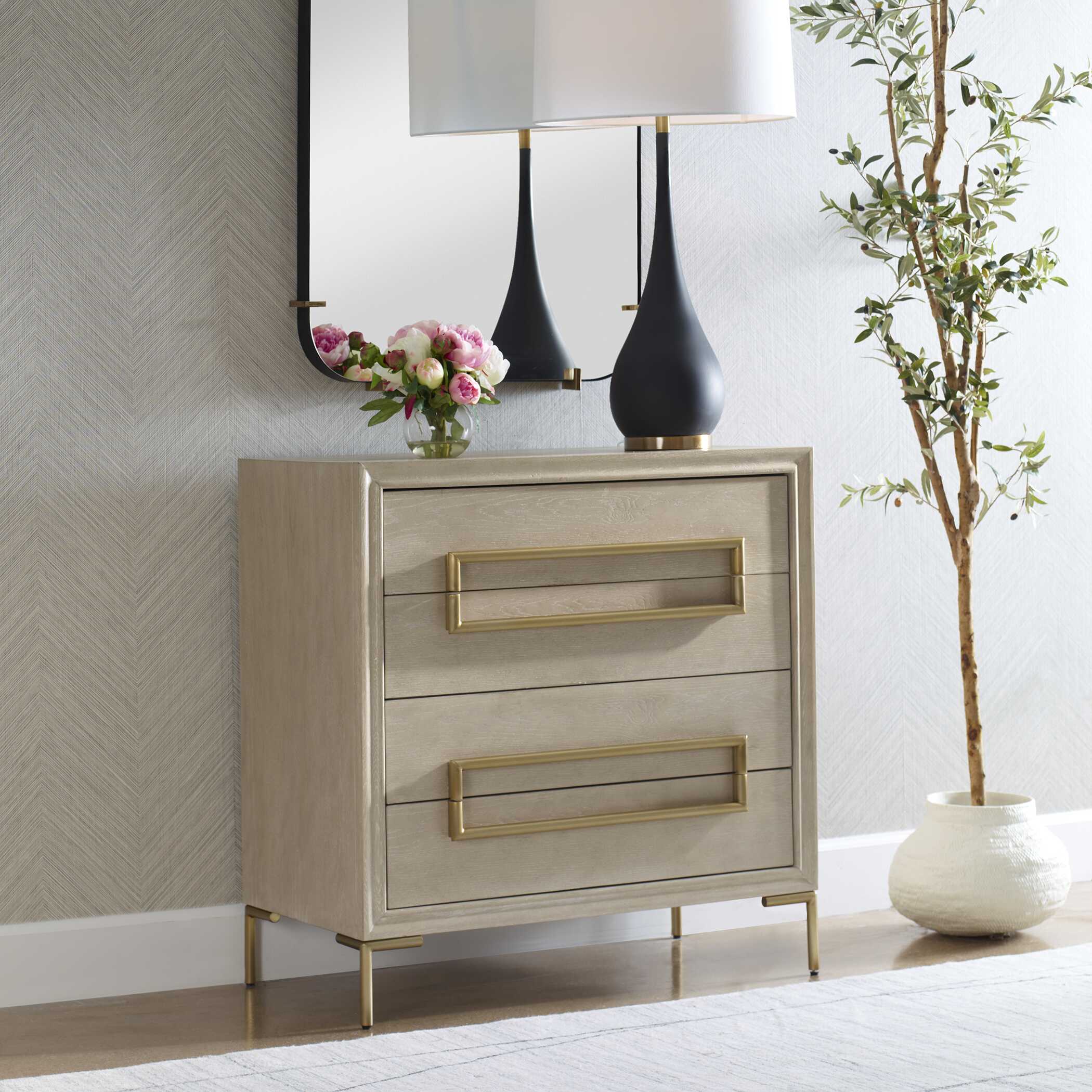 Alessia Light Oak Accent Drawers - Image 3