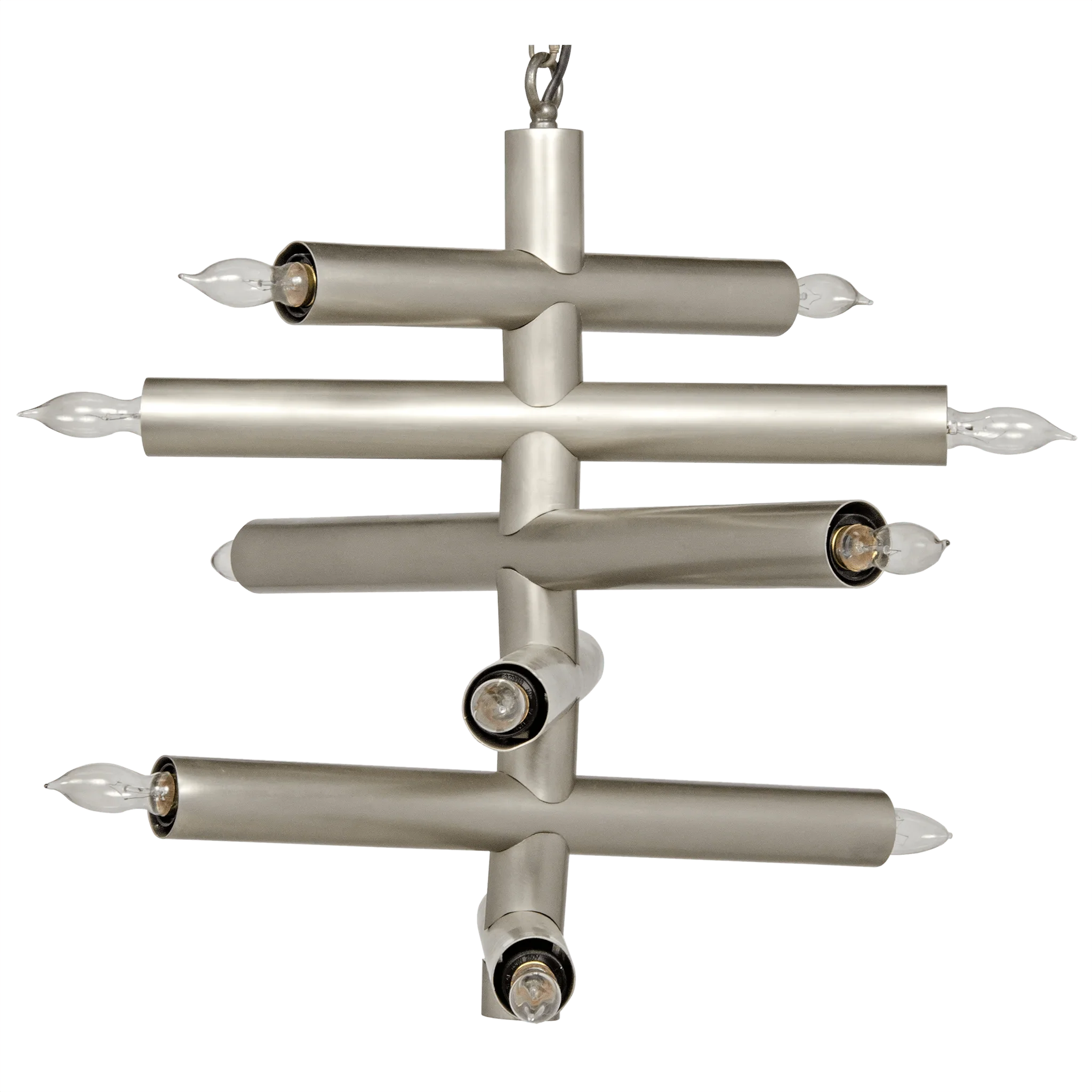 Alex Chandelier, Metal with Antique Silver Finish