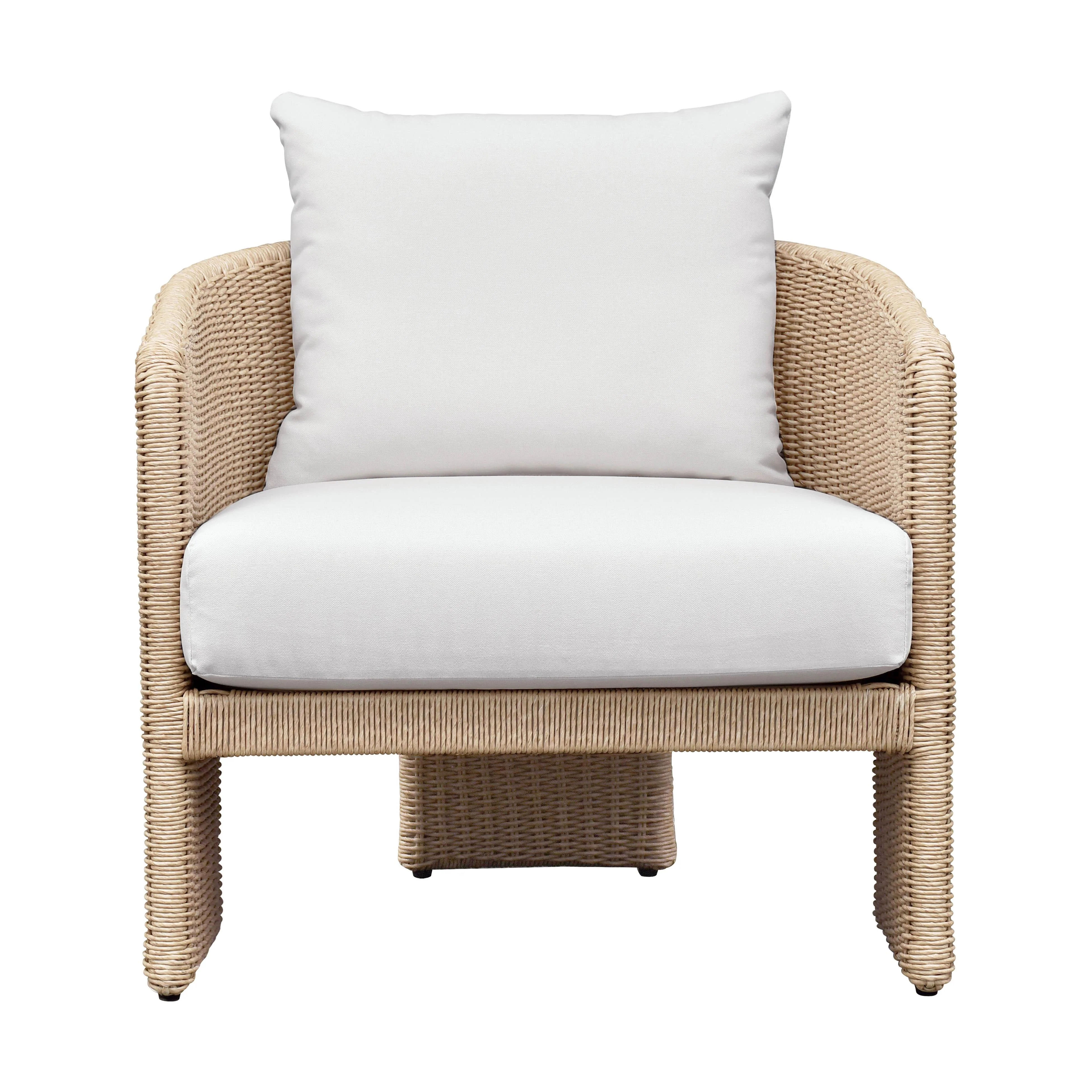 Alexa Cream Outdoor Armchair - Image 3