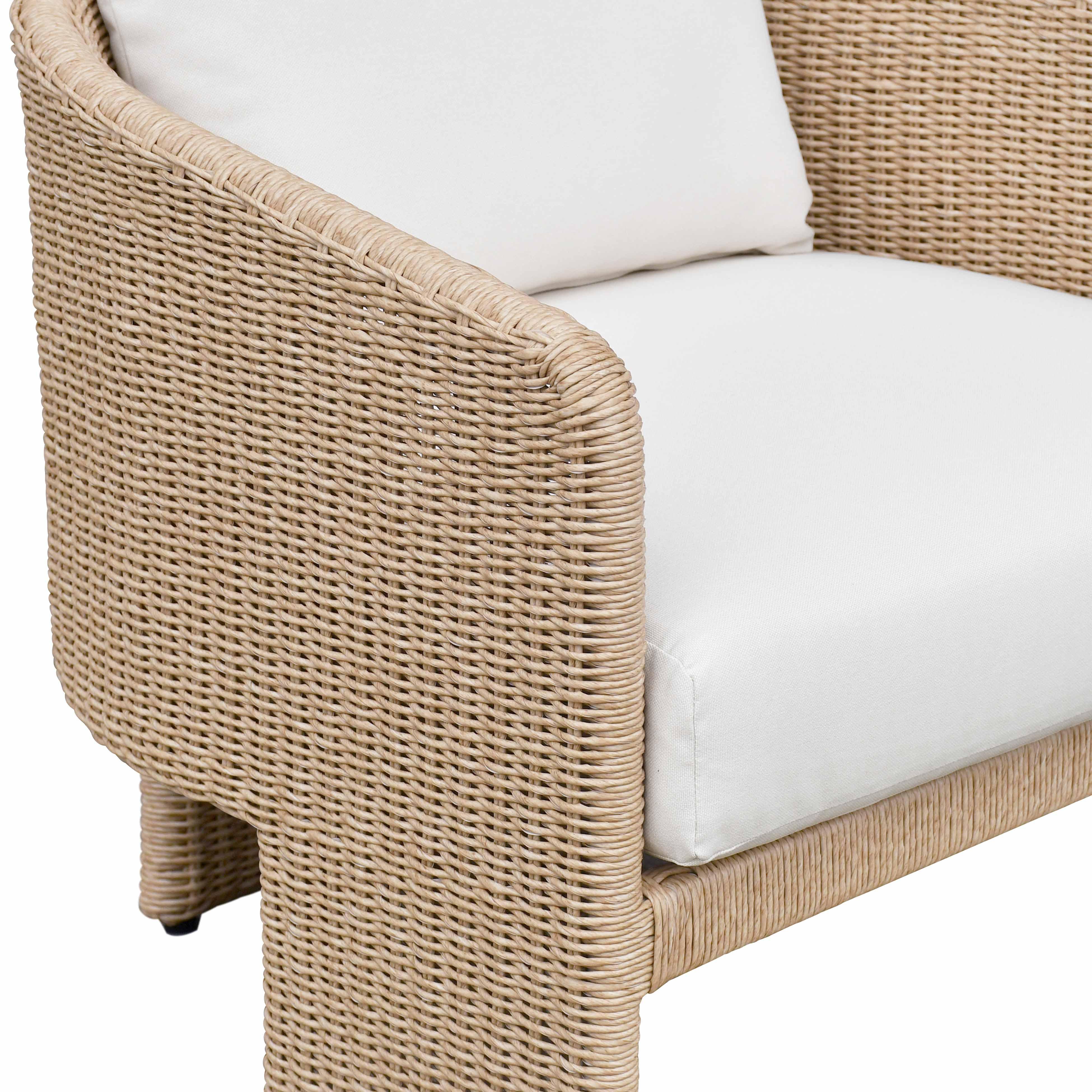 Alexa Cream Outdoor Armchair - Image 5