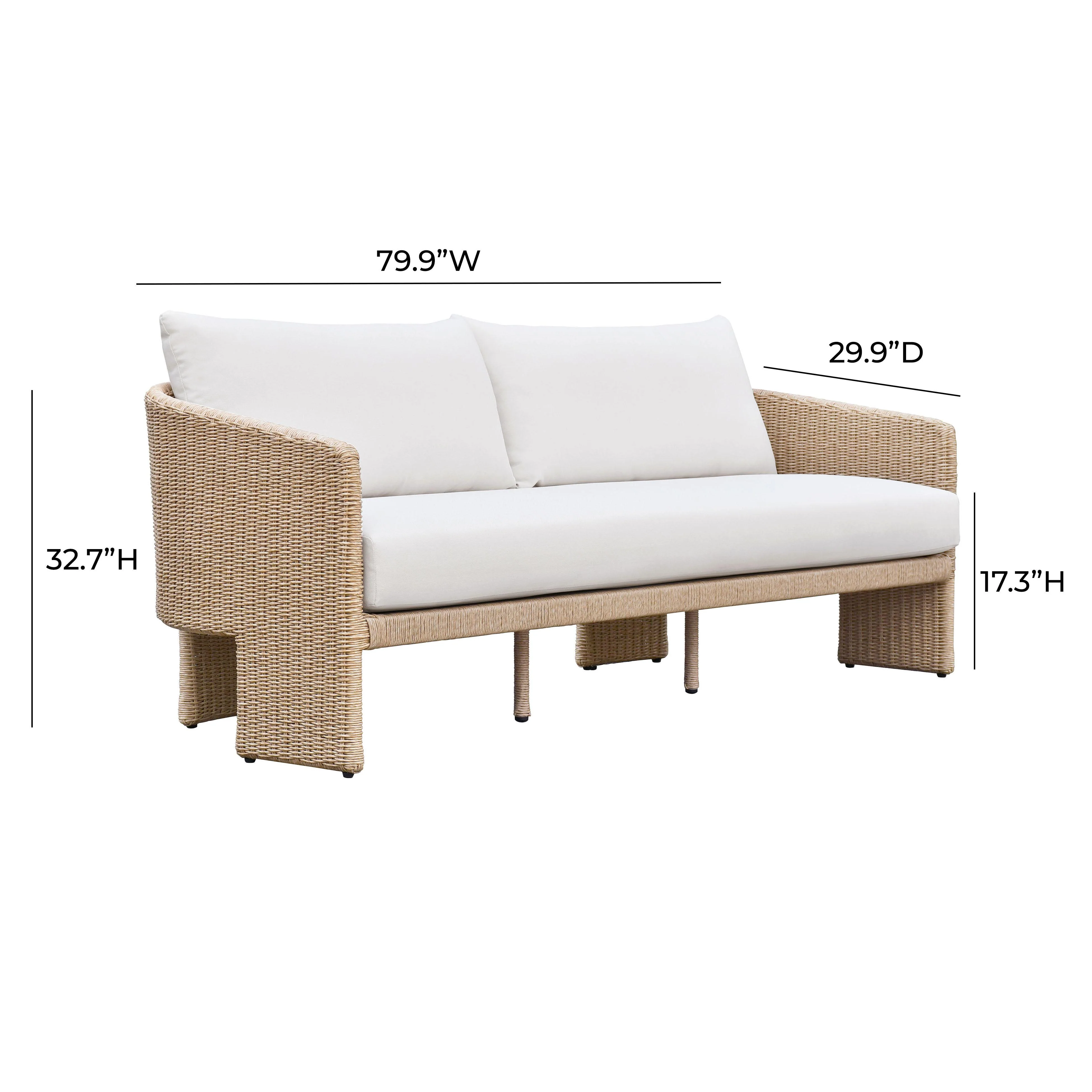 Alexa Cream Outdoor Sofa - Image 7