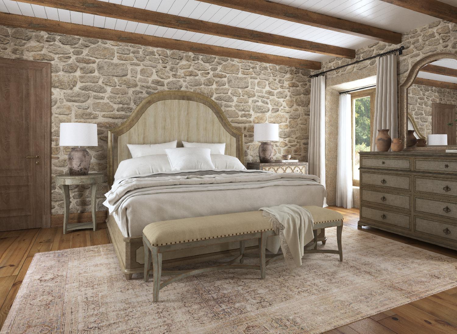 Alfresco Lauro Panel Bed with Metal - Image 3