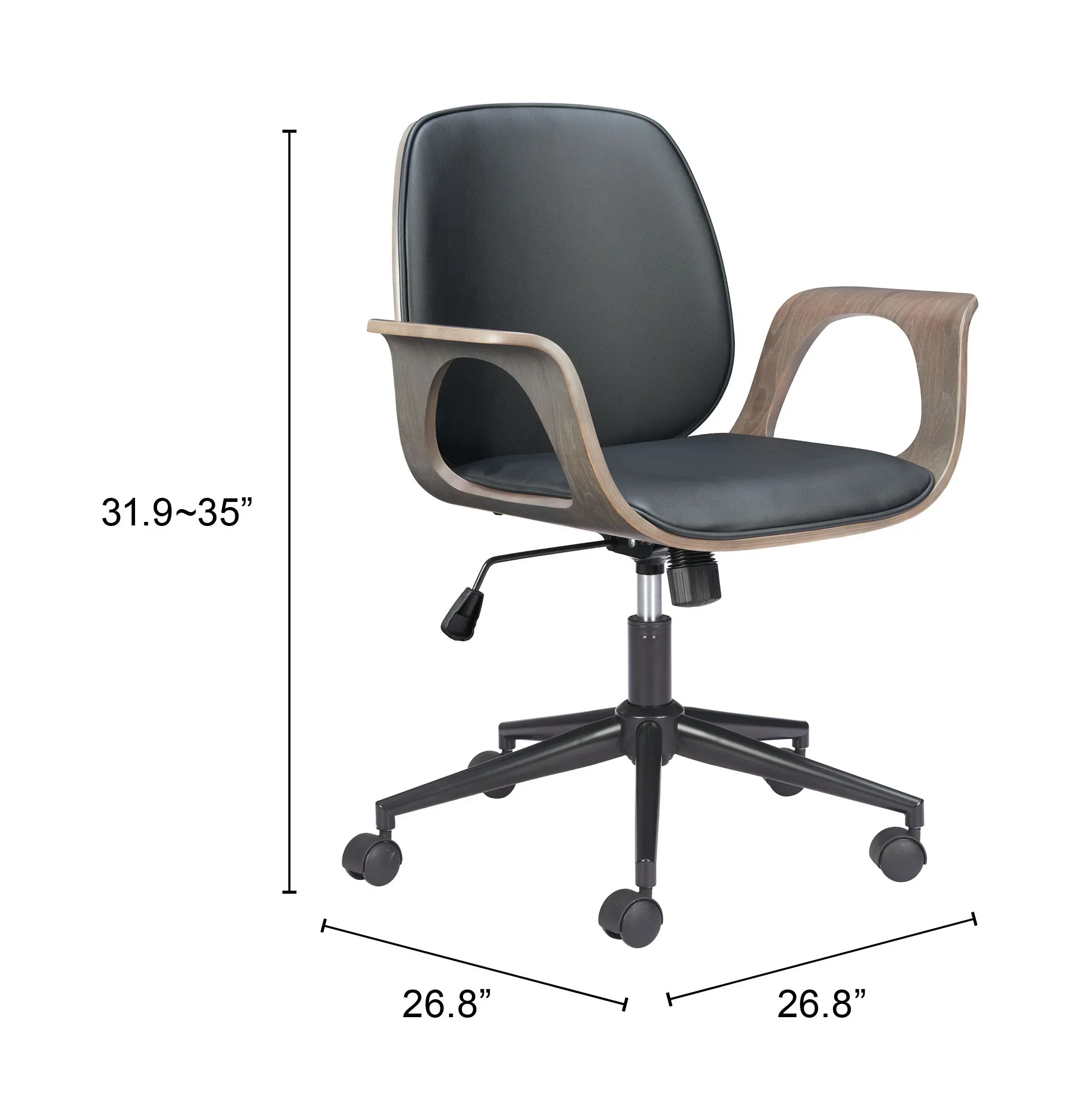 Ali Office Chair Black - Image 6