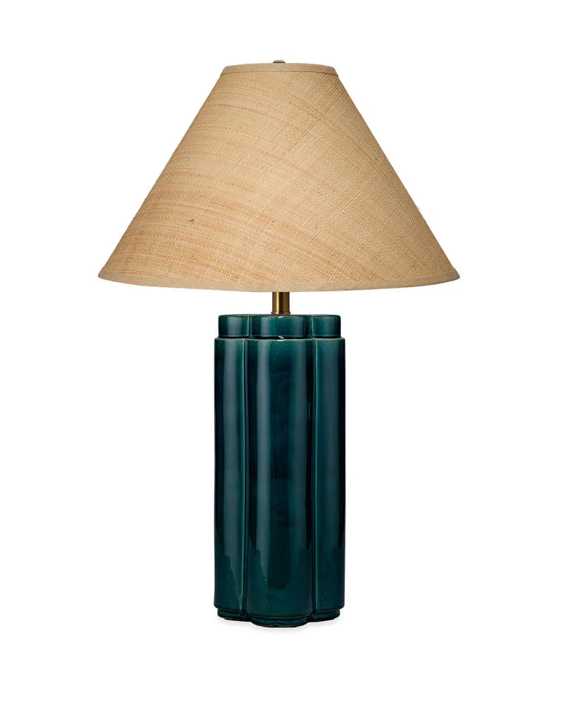 Allister Ceramic Table Lamp with Raffia Shade