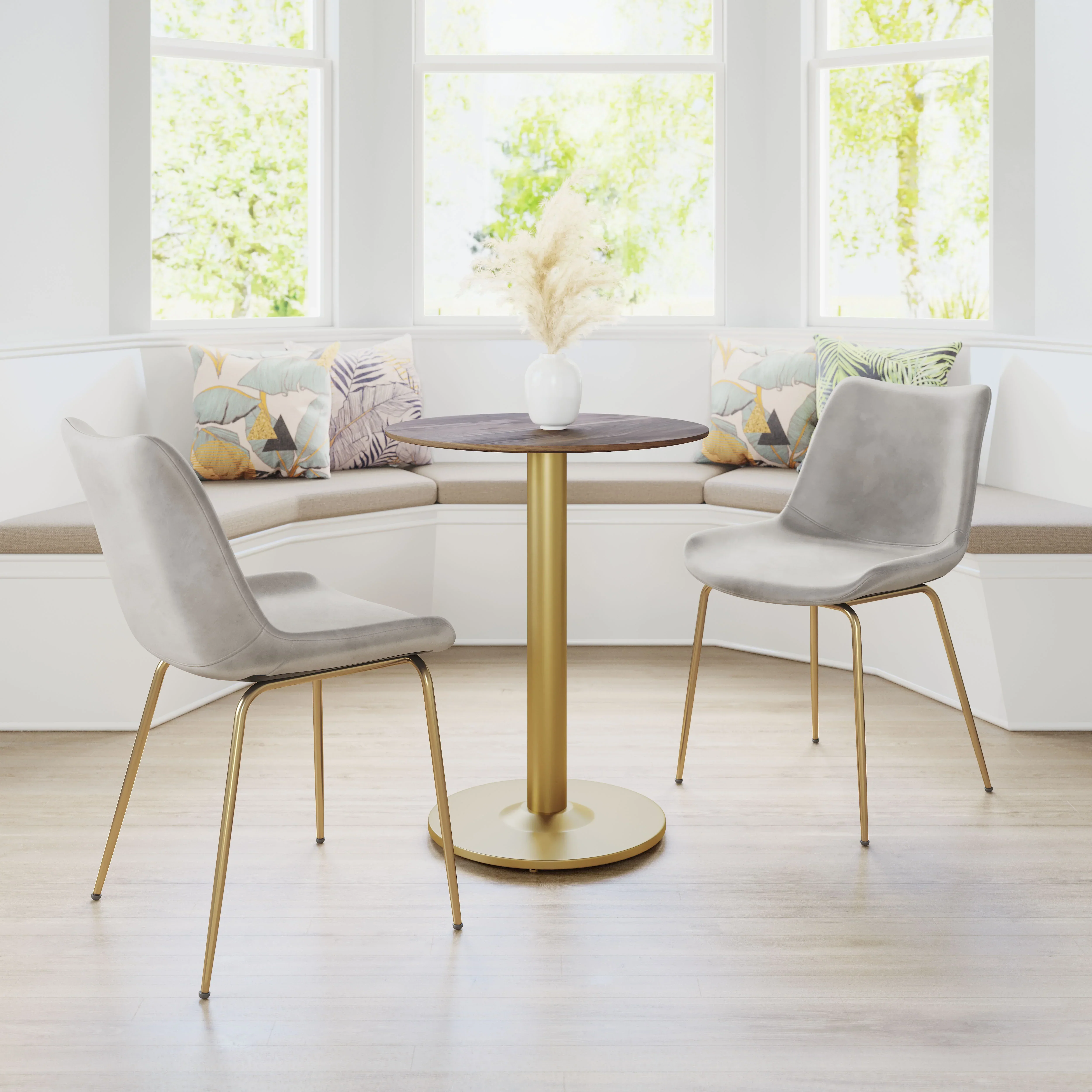 Alto Bistro Table Brown & Gold - Image 2