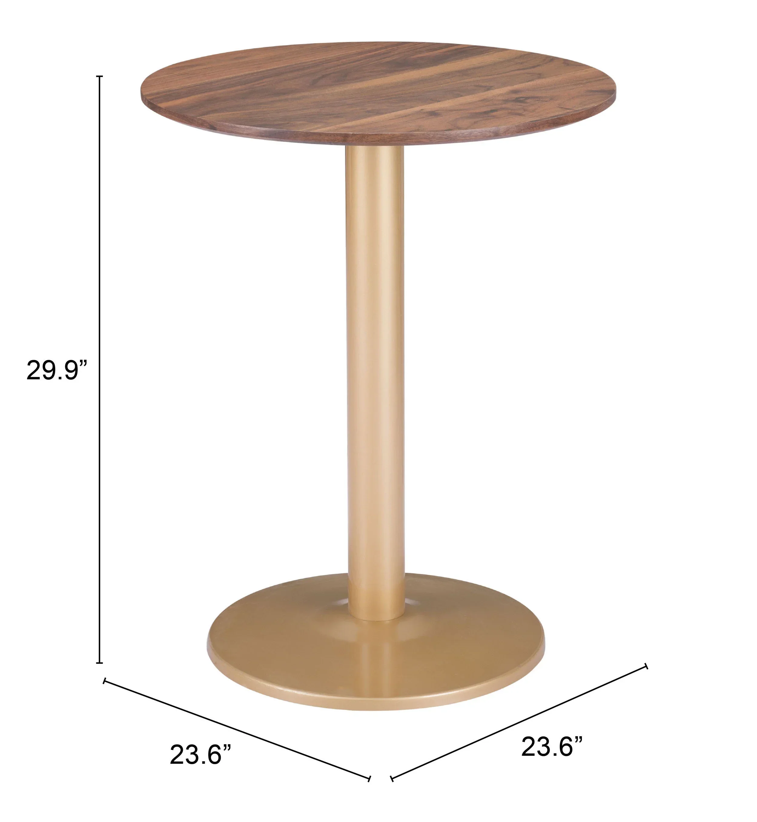 Alto Bistro Table Brown & Gold - Image 4