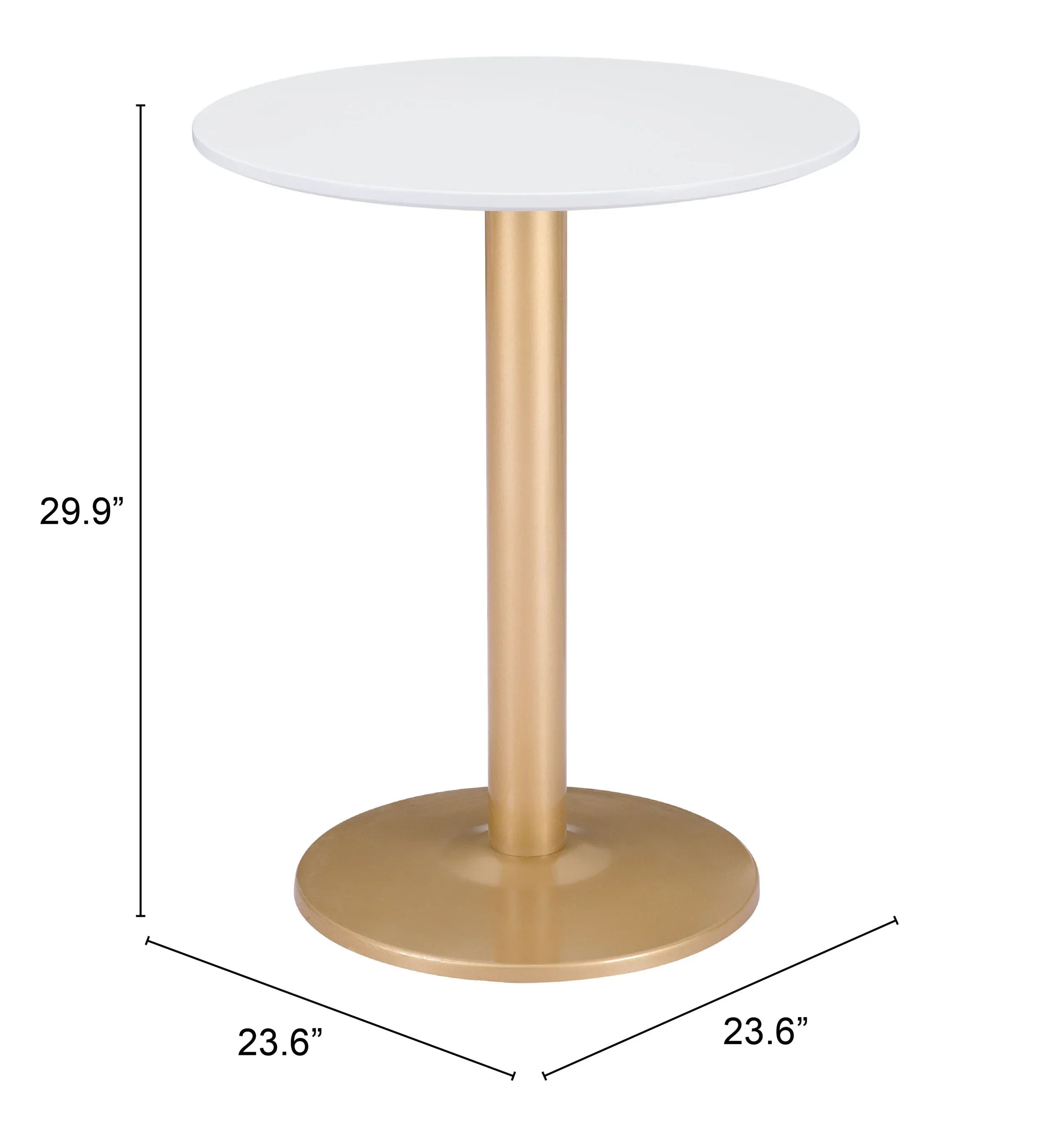 Alto Bistro Table White & Gold - Image 6