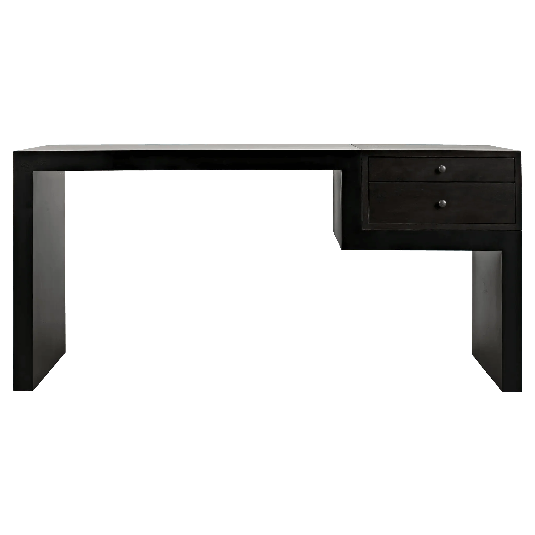 Alvaro Desk, Black Steel with Ebony Walnut