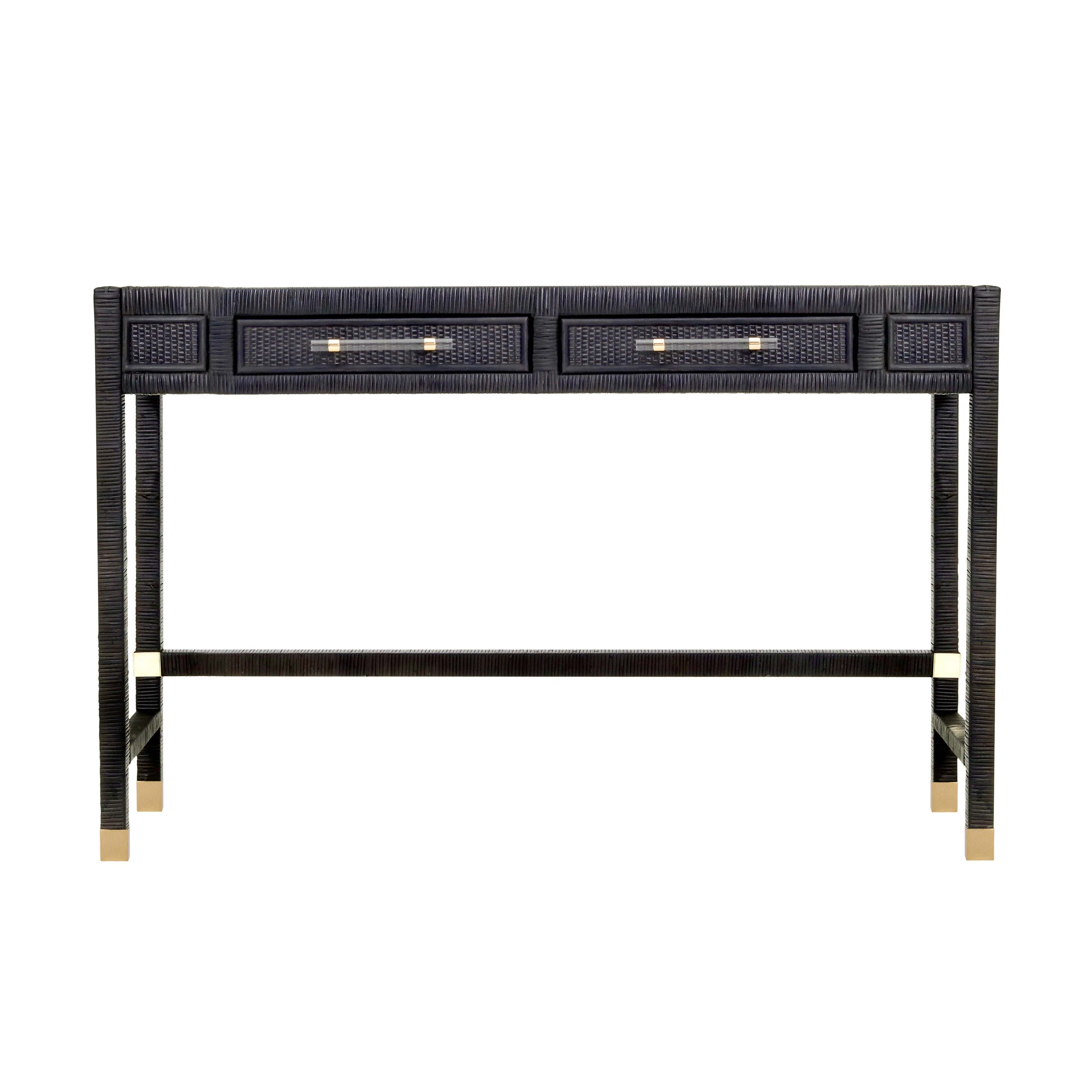 Amara Charcoal Rattan Desk - Image 3