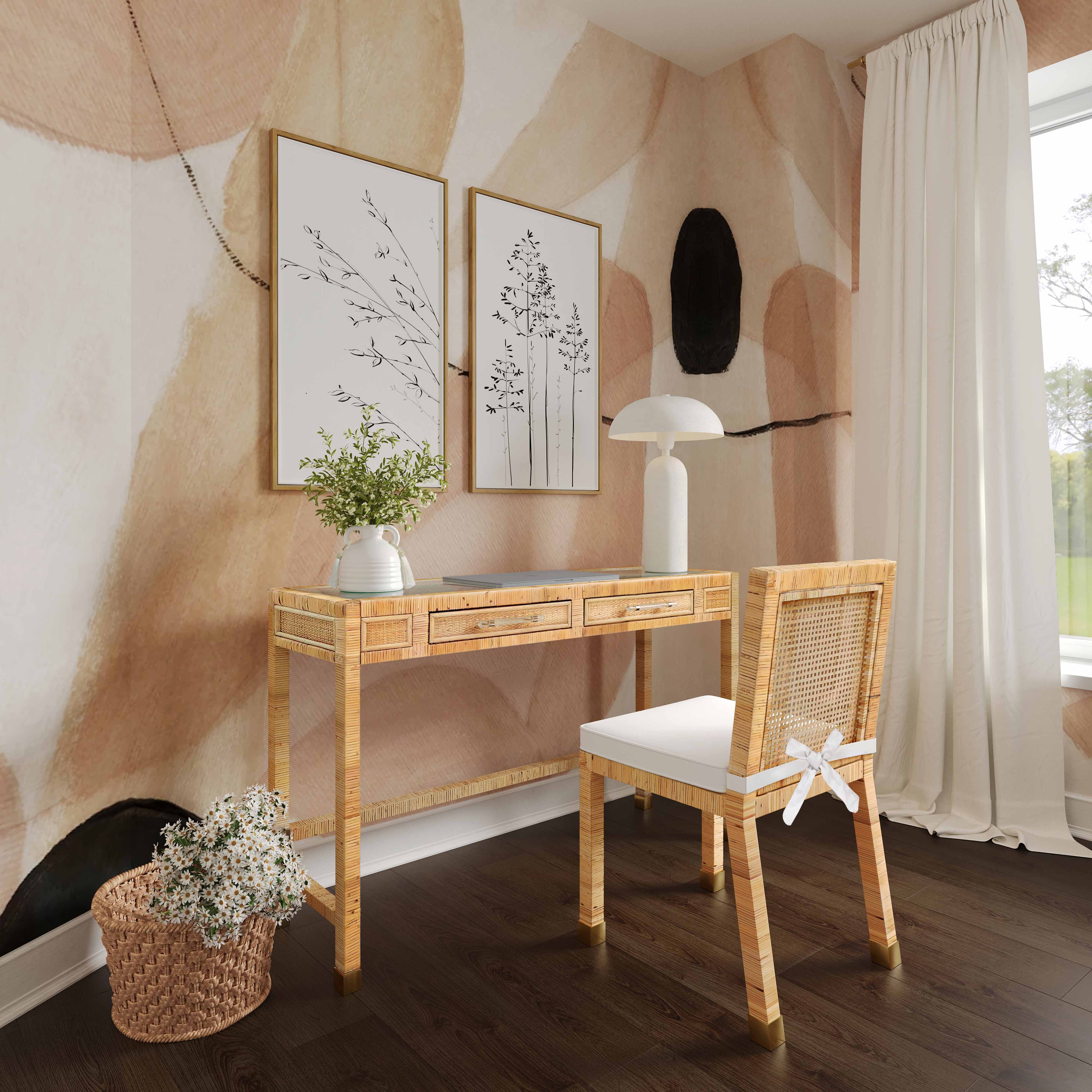 Amara Natural Rattan Desk - Image 2