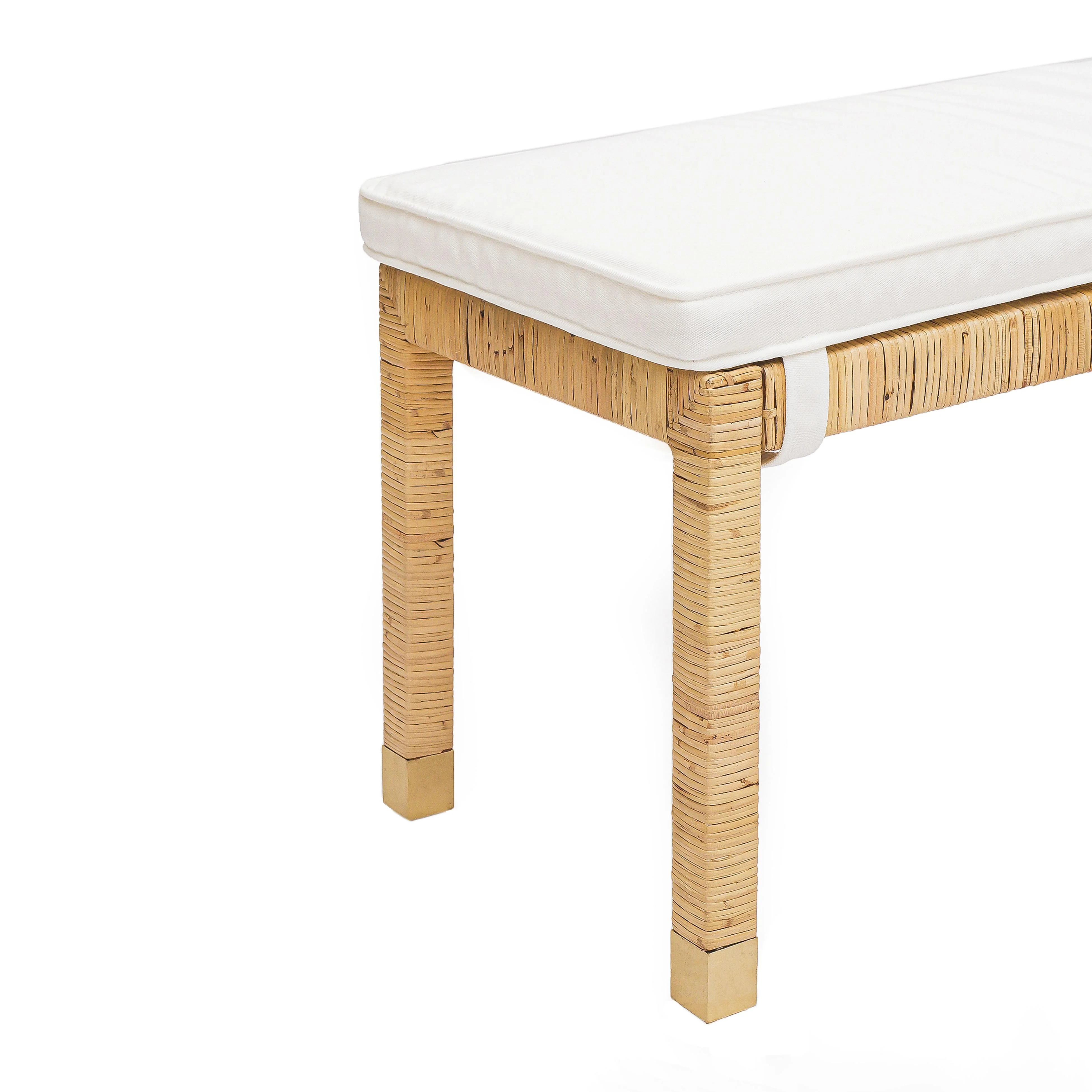 Amara Natural Woven Rattan Bench - Image 4
