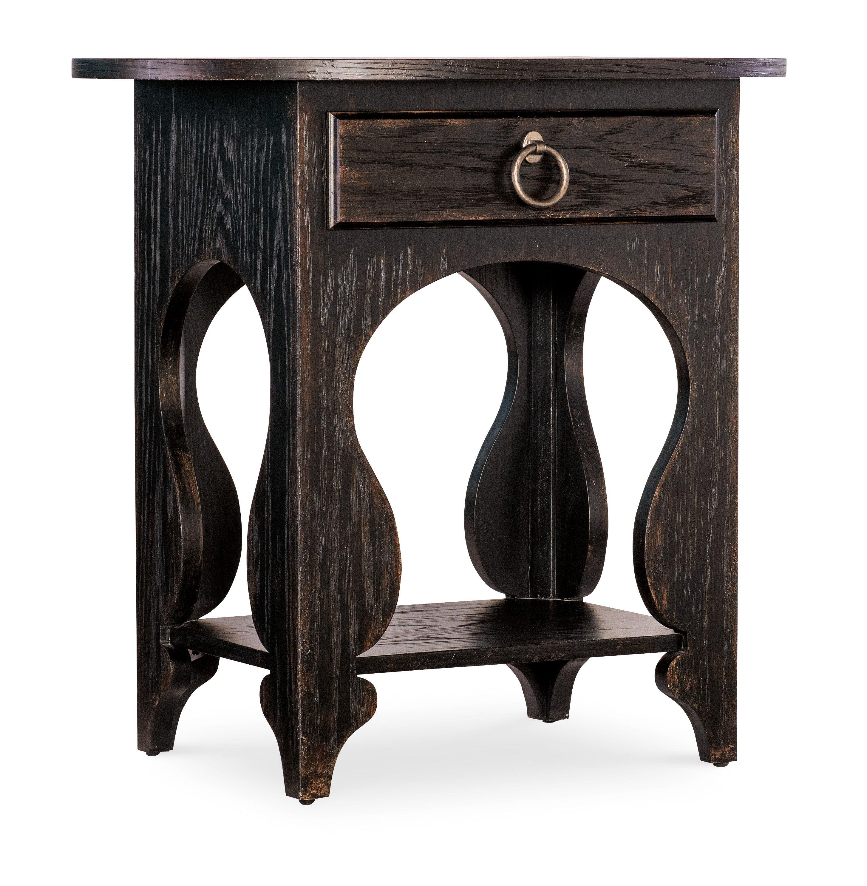 Americana One-Drawer Oval Nightstand - Molasses