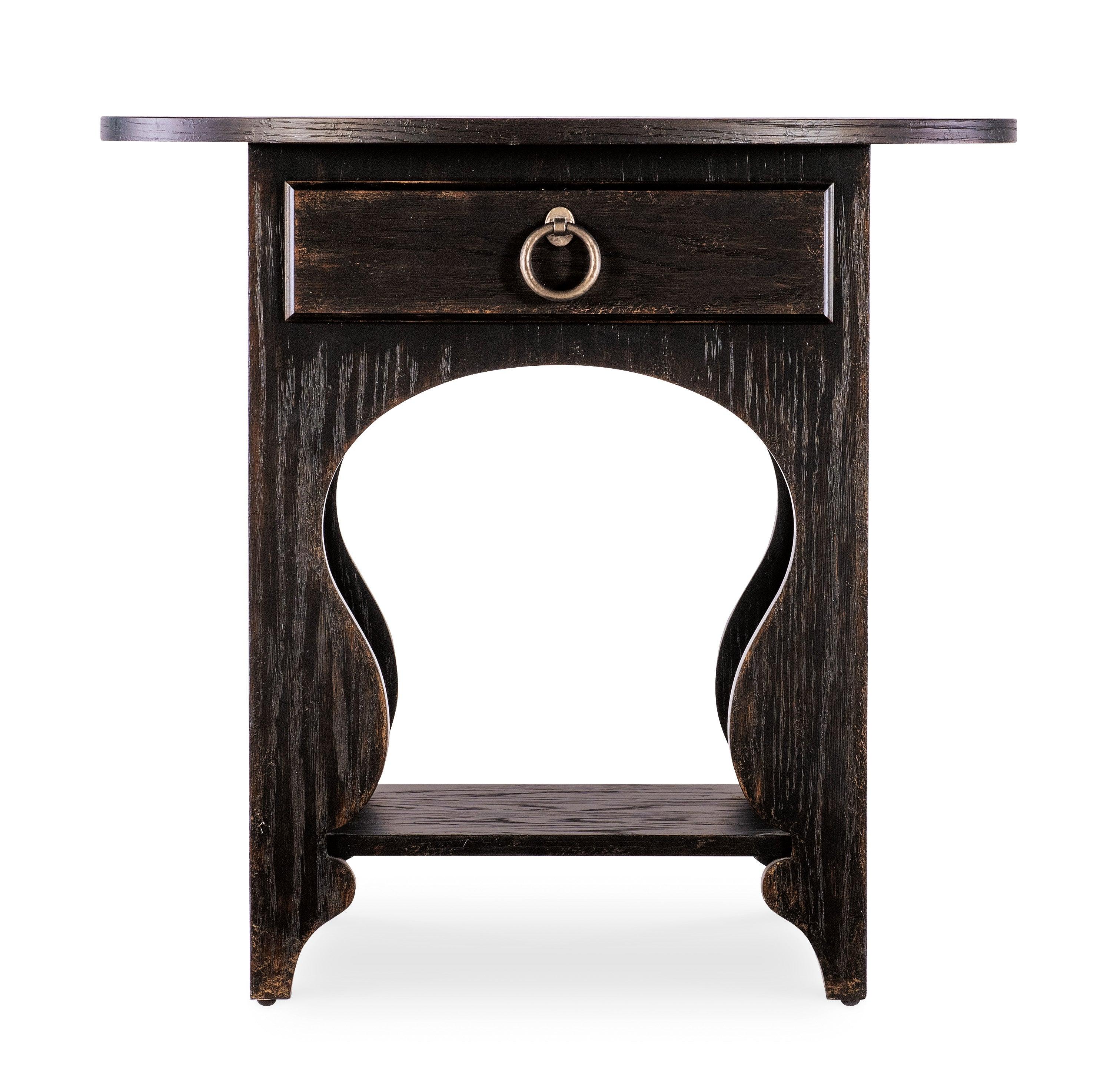 Americana One-Drawer Oval Nightstand - Molasses - Image 3