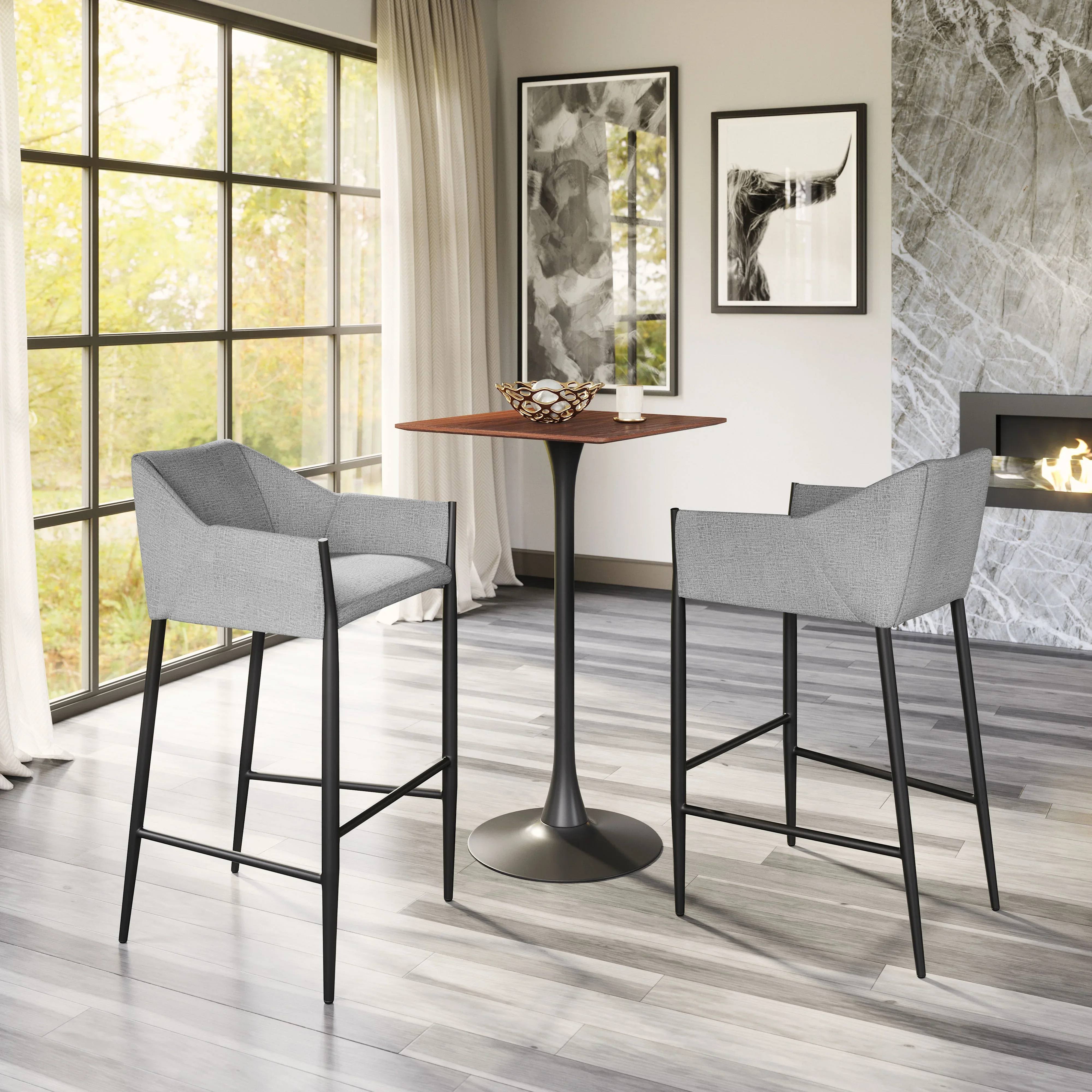 Andover Barstool Slate Gray - Image 3
