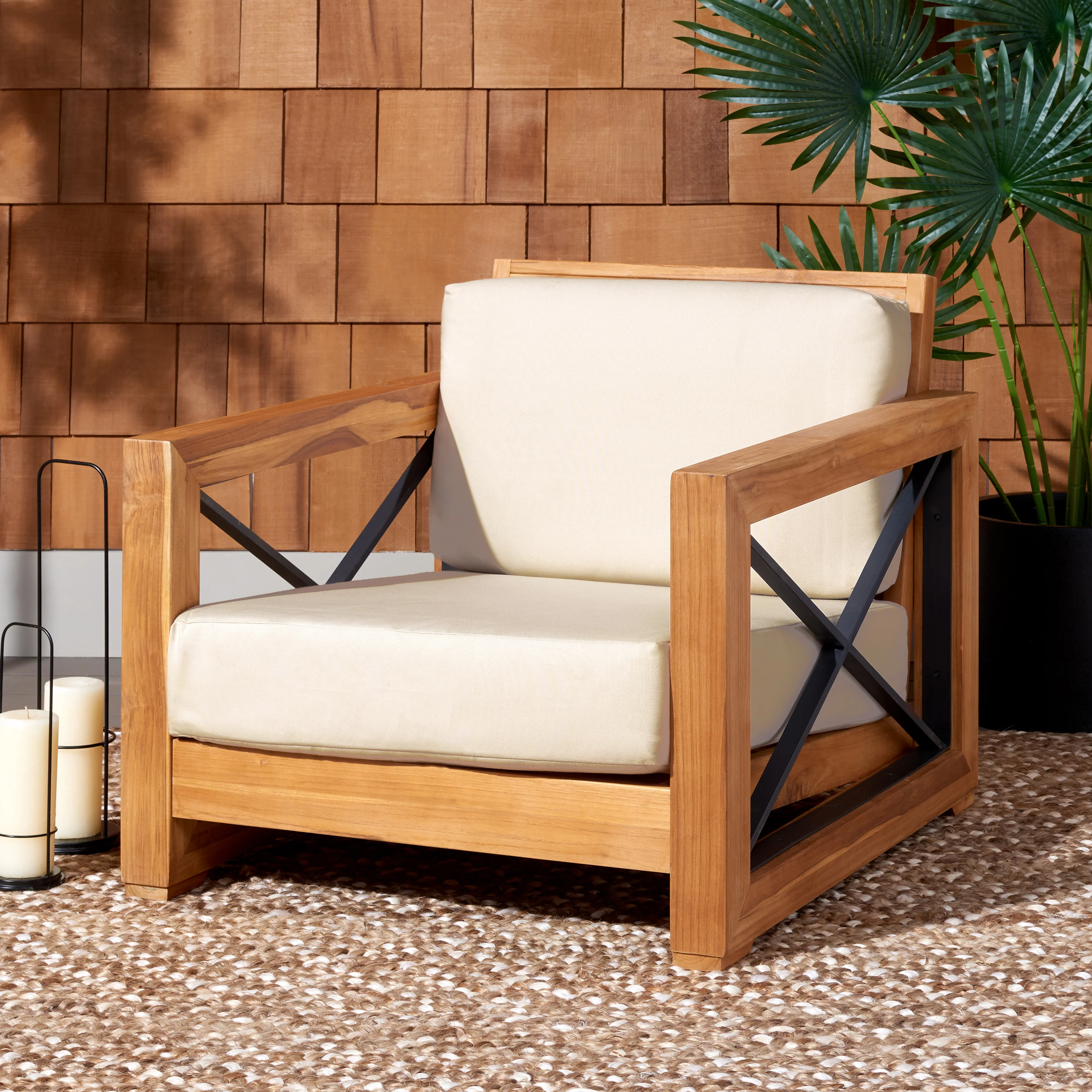 Andros Brazilian Teak Patio Chair - Image 3