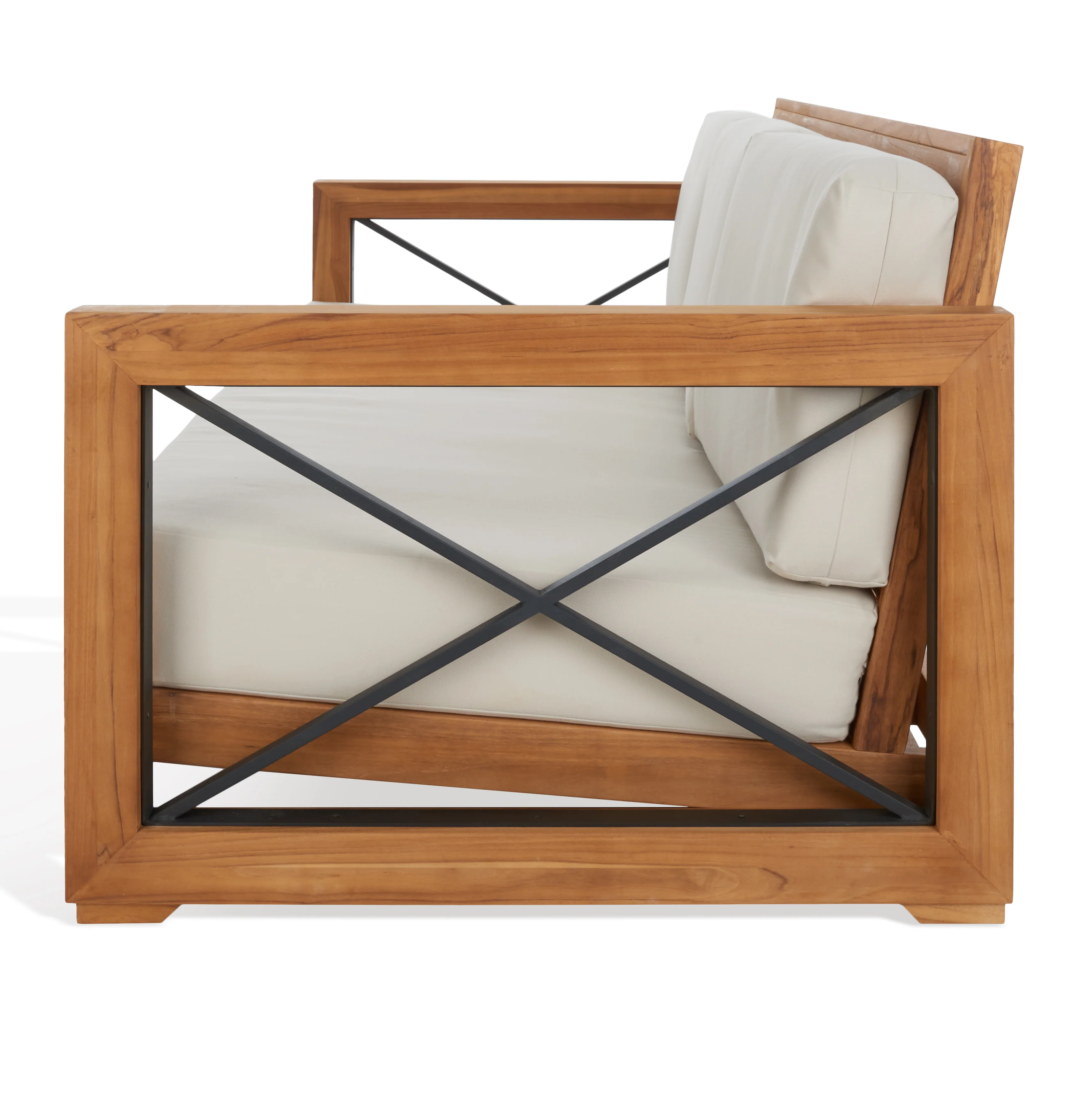 Andros Brazilian Teak Patio Sofa - Image 9