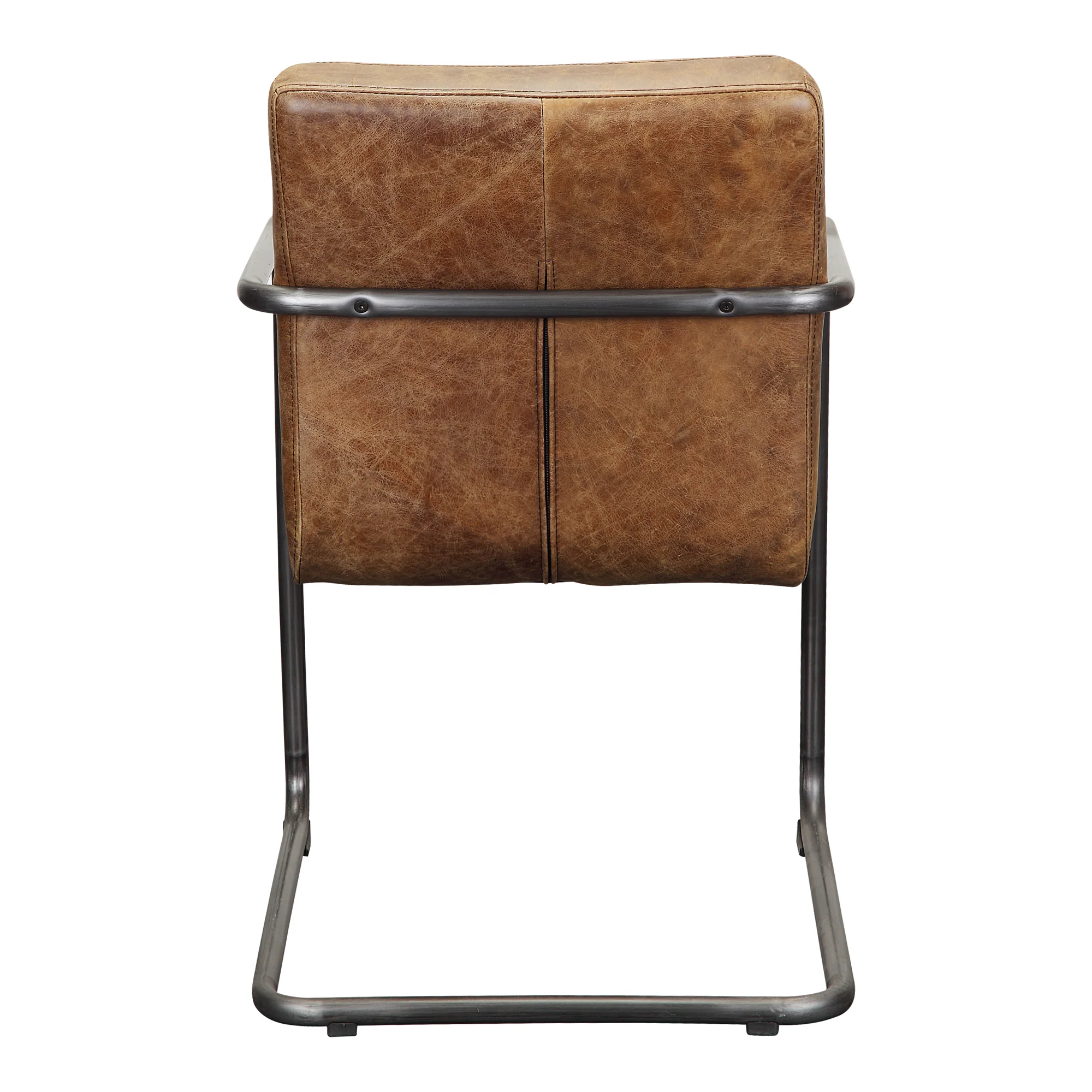 Ansel Arm Chair Grazed Brown Leather - Set of 2 - Image 6