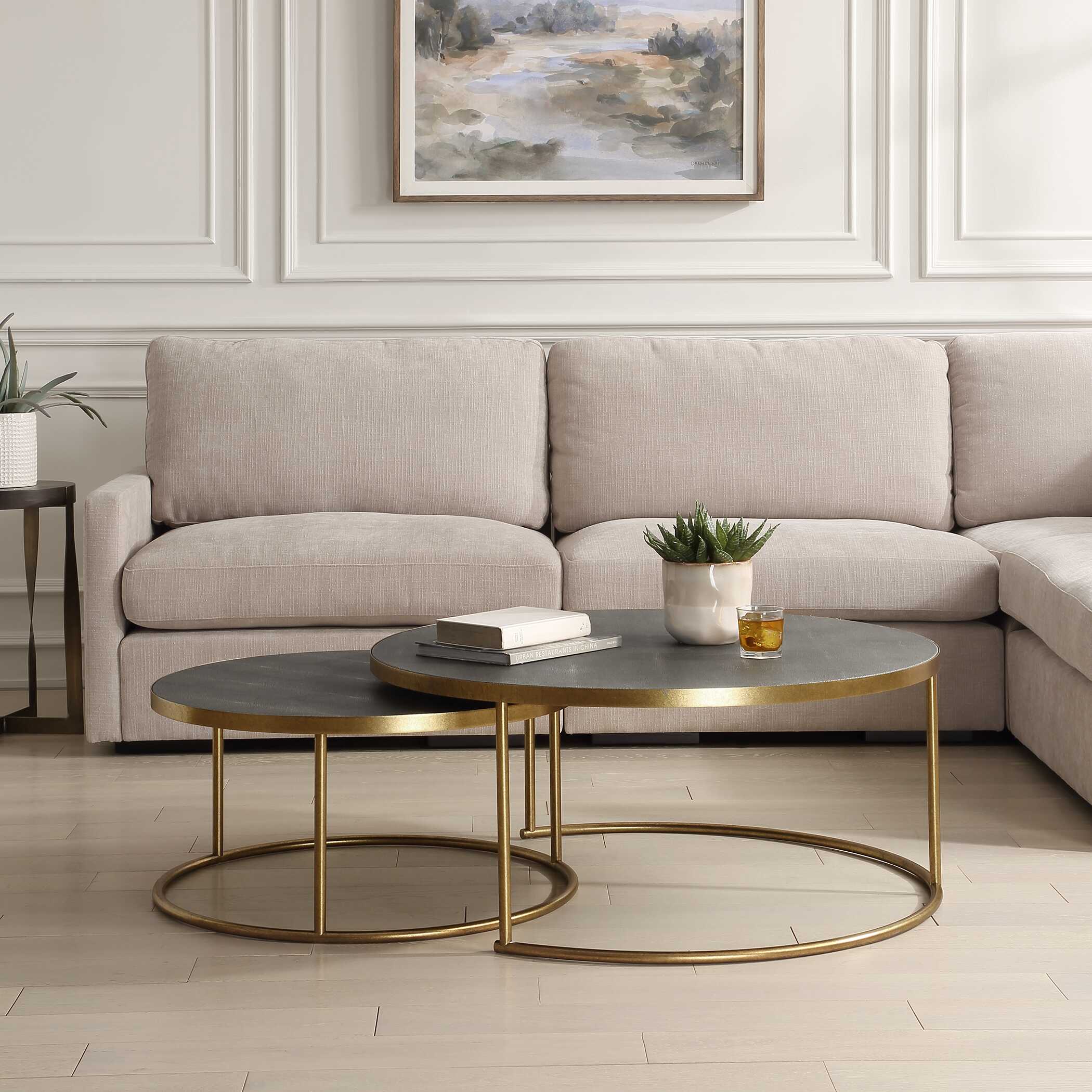 Aragon Gray Nesting Coffee Tables - Set of 2 - Image 2