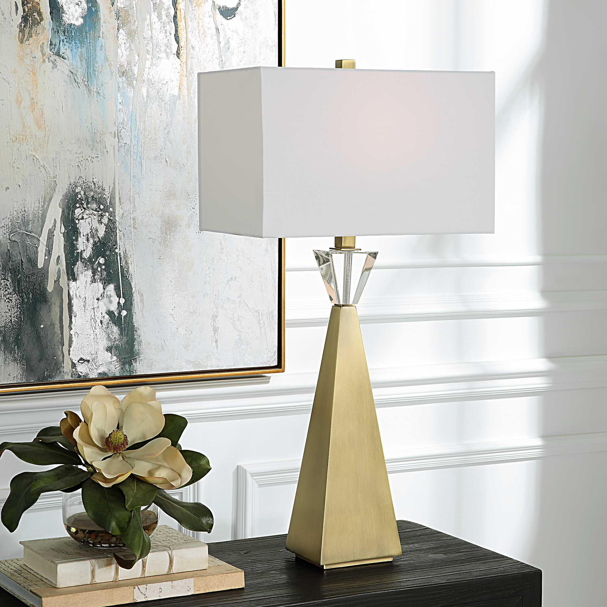 Arete Modern Brass Table Lamp - Image 2