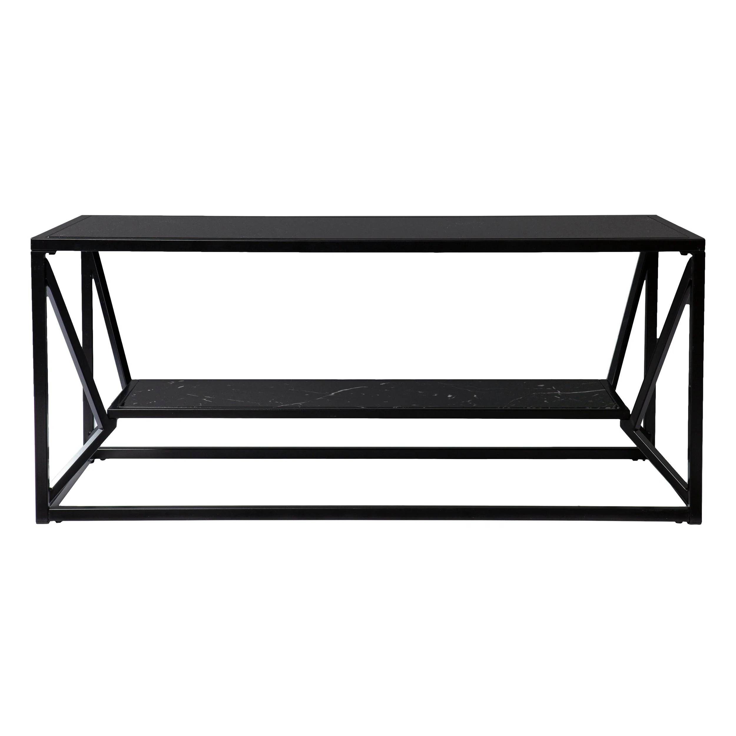 Argall Glass-Top Cocktail Table w/ Storage - Image 3