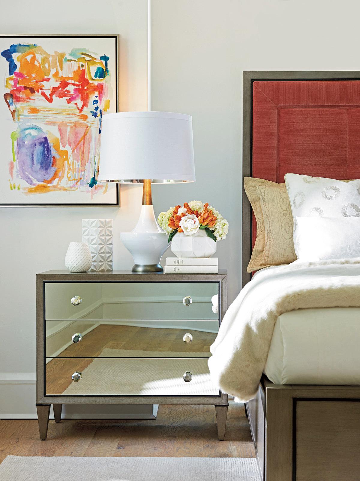 Ariana Divonne Mirrored Nightstand - Image 2