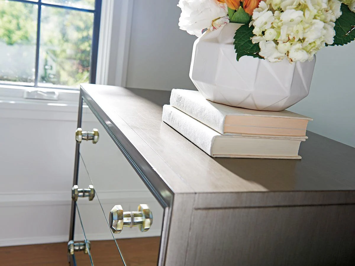 Ariana Divonne Mirrored Nightstand - Image 4