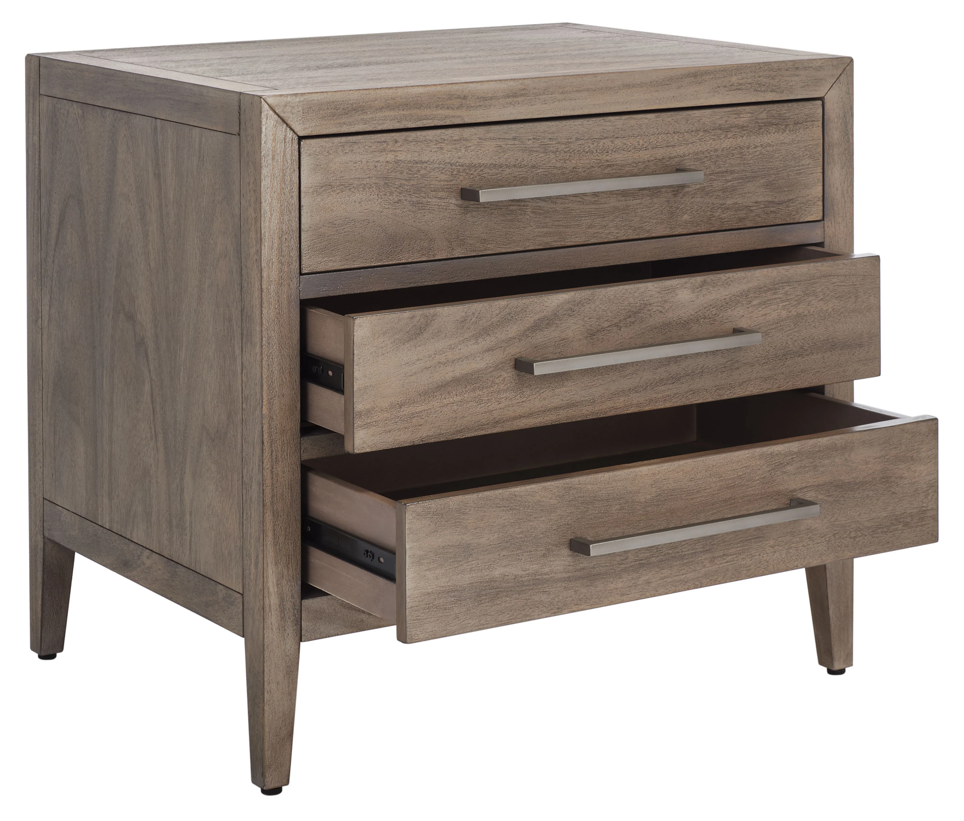 Ariella 3 Drawer Wood Nightstand - Image 20
