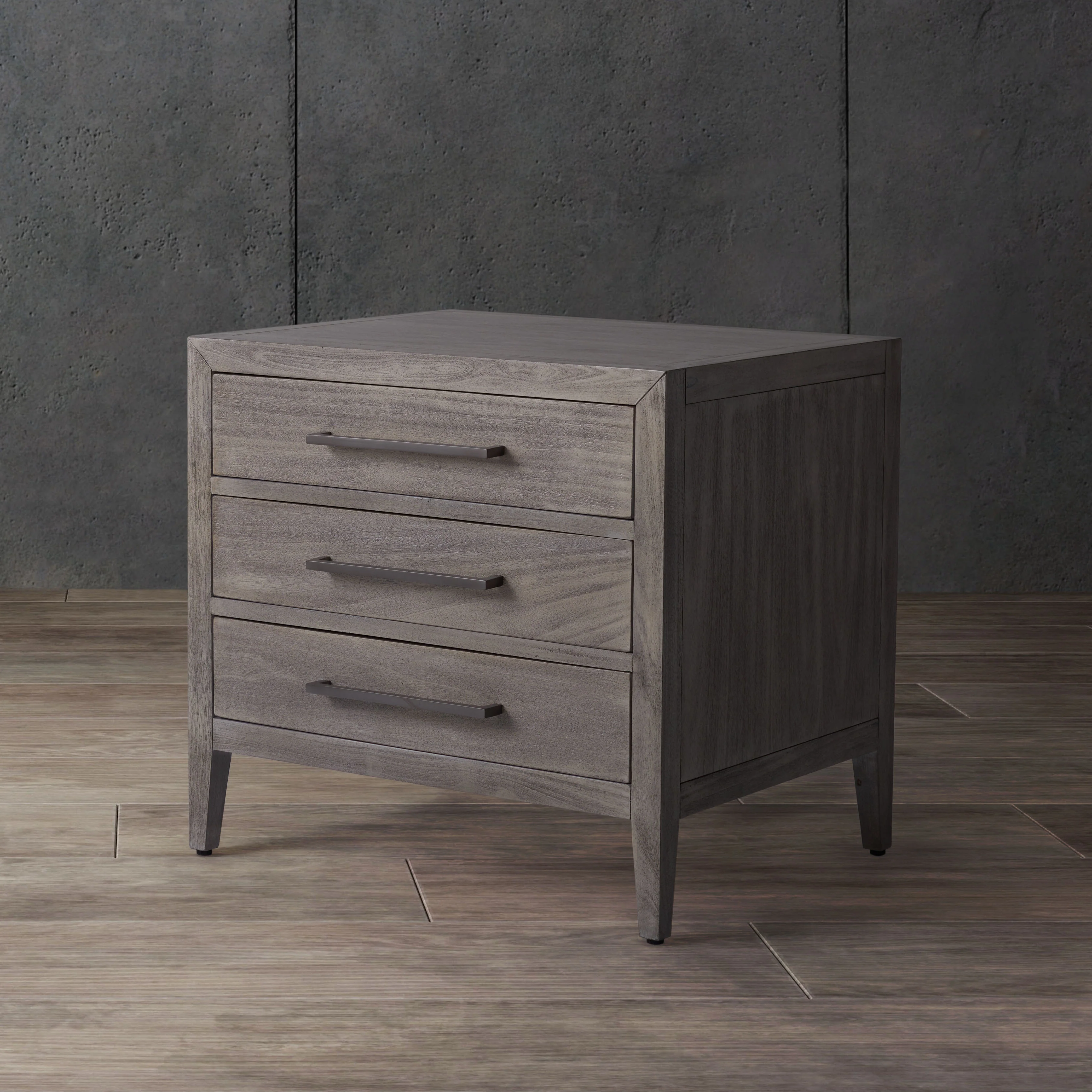 Ariella 3 Drawer Wood Nightstand - Image 30
