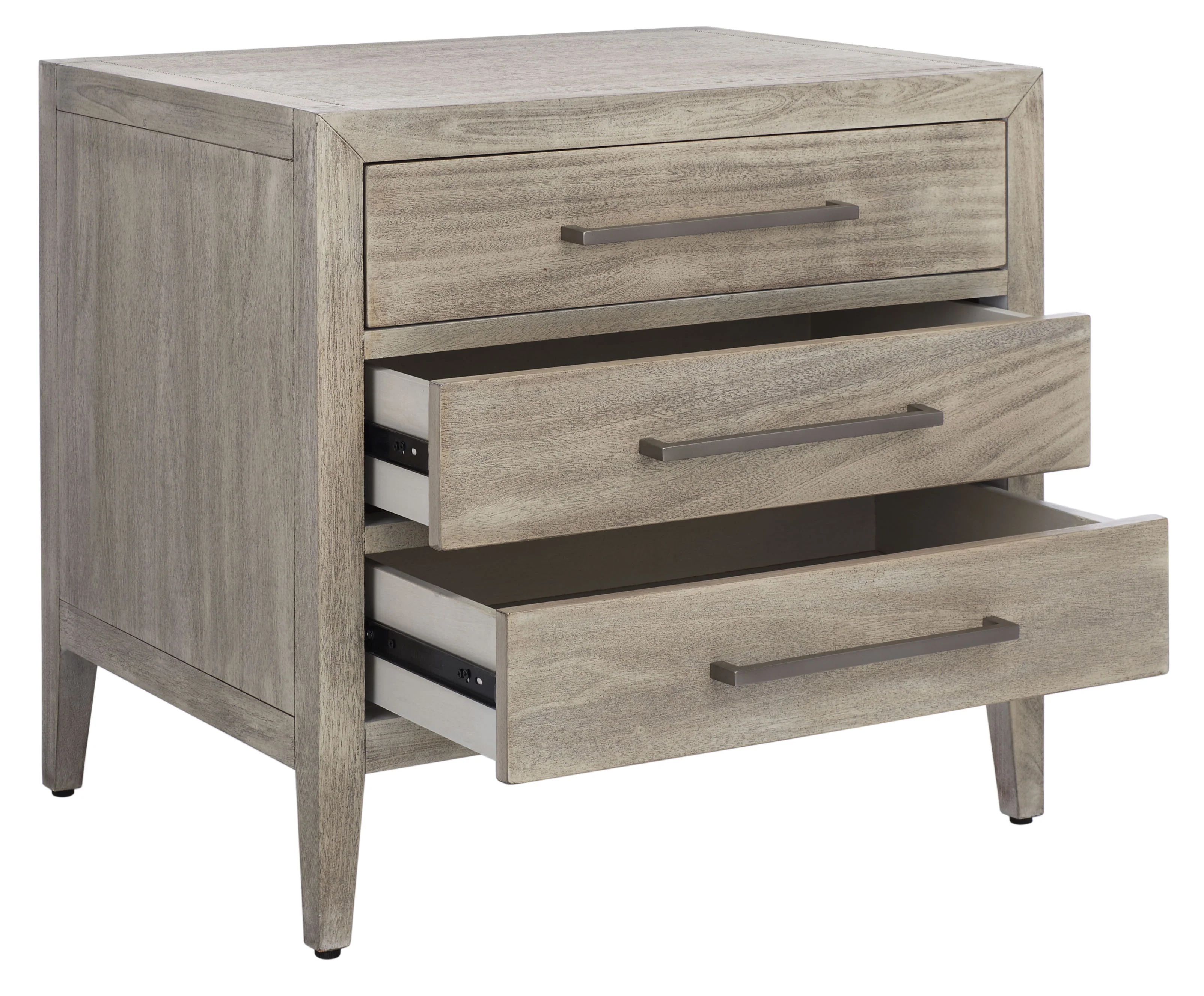 Ariella 3 Drawer Wood Nightstand - Image 33