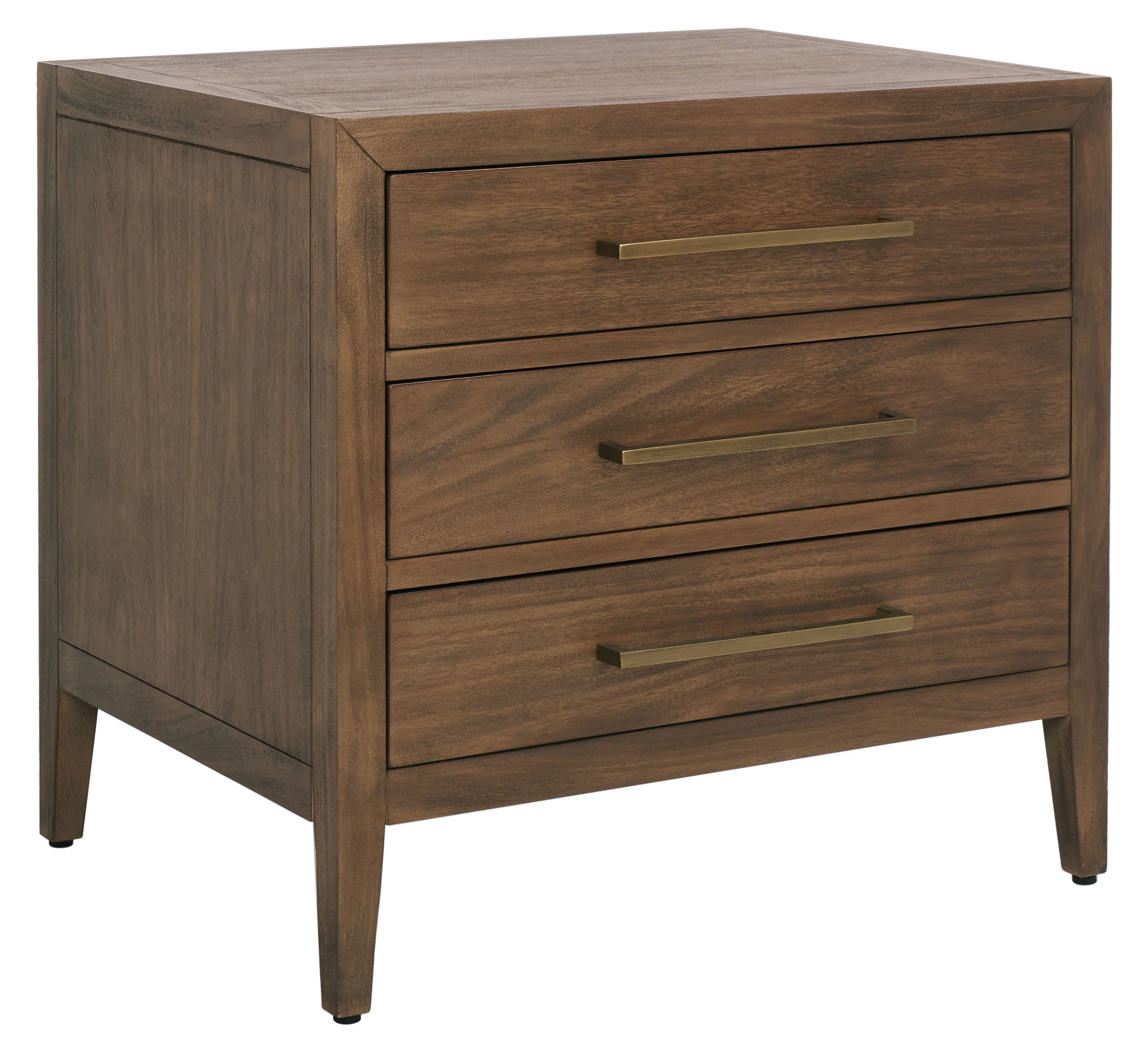 Ariella 3 Drawer Wood Nightstand - Image 4