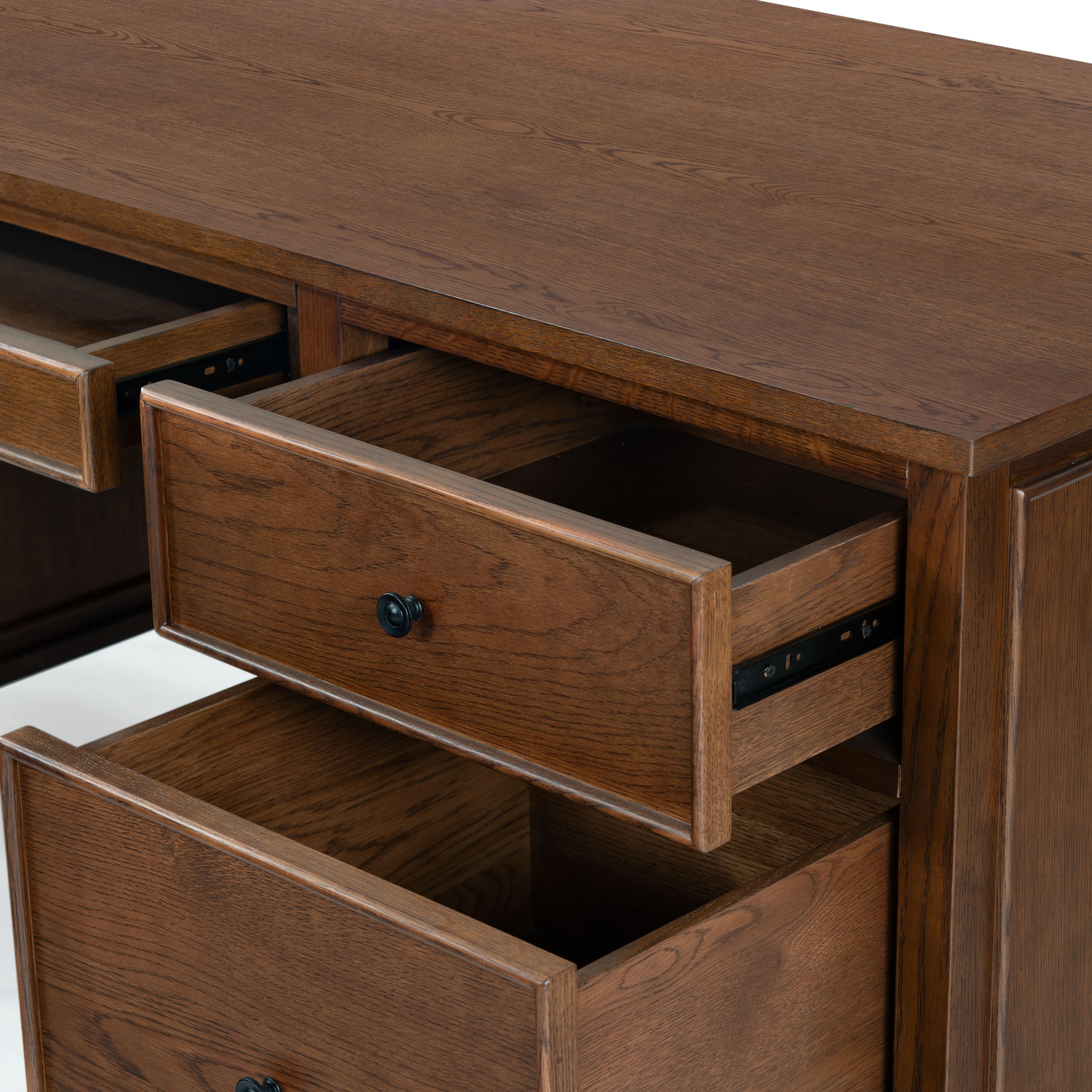 Ariella 5 Drawer Wood Desk - Image 16